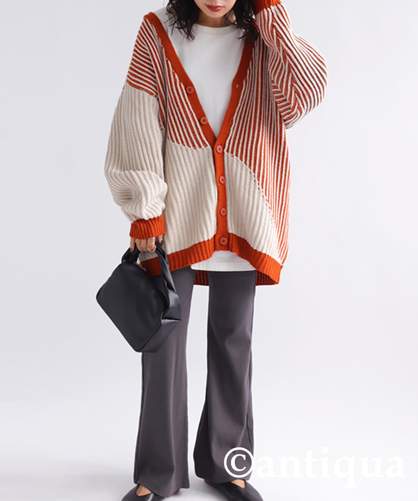 Color Knit Cardigan Ladies