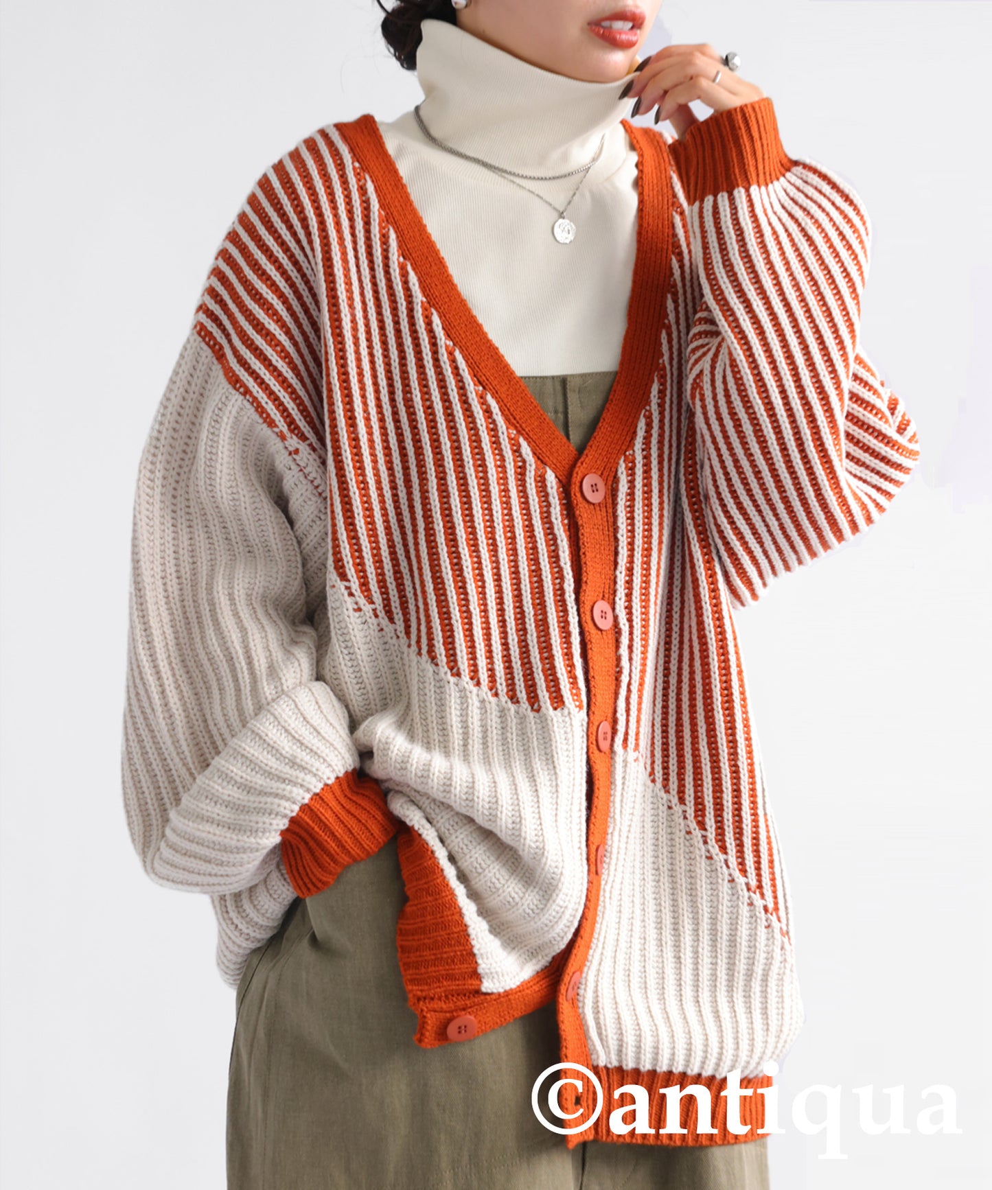 Color Knit Cardigan Ladies