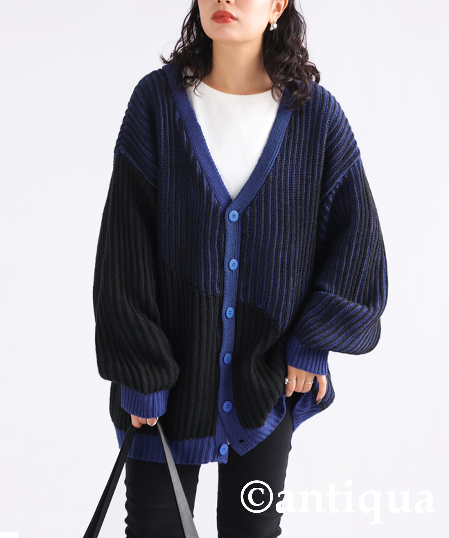 Color Knit Cardigan Ladies