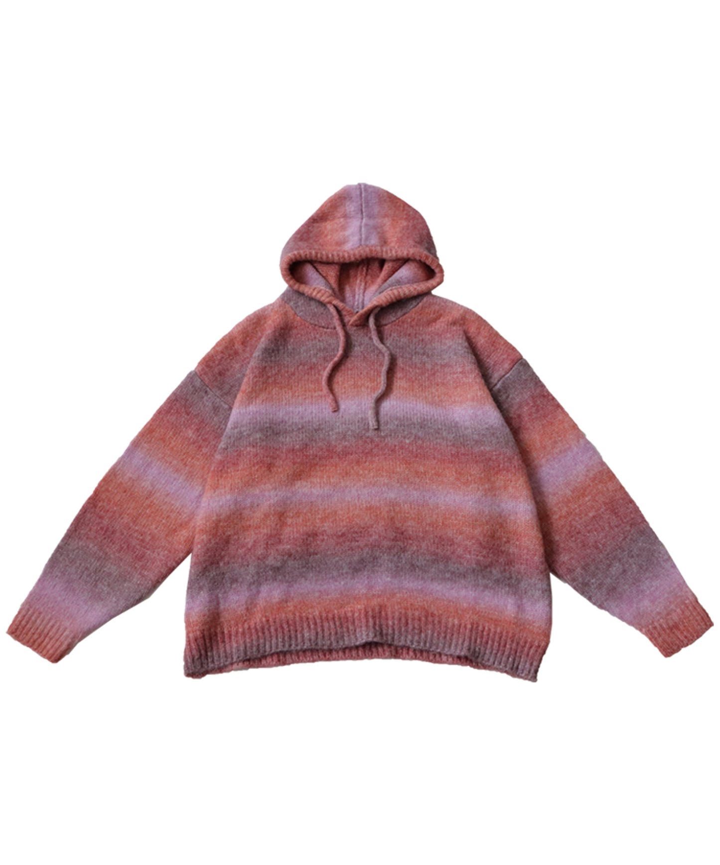 Gradient Knit Hoodie Ladies