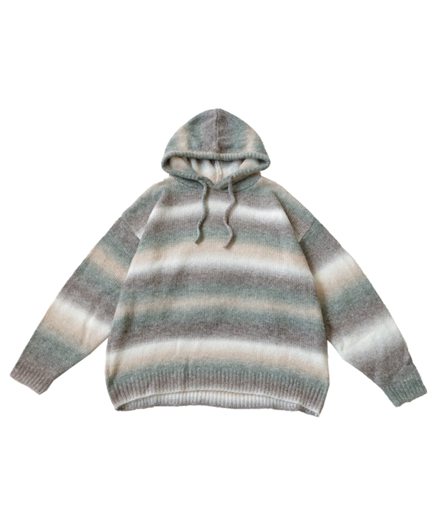 Gradient Knit Hoodie Ladies