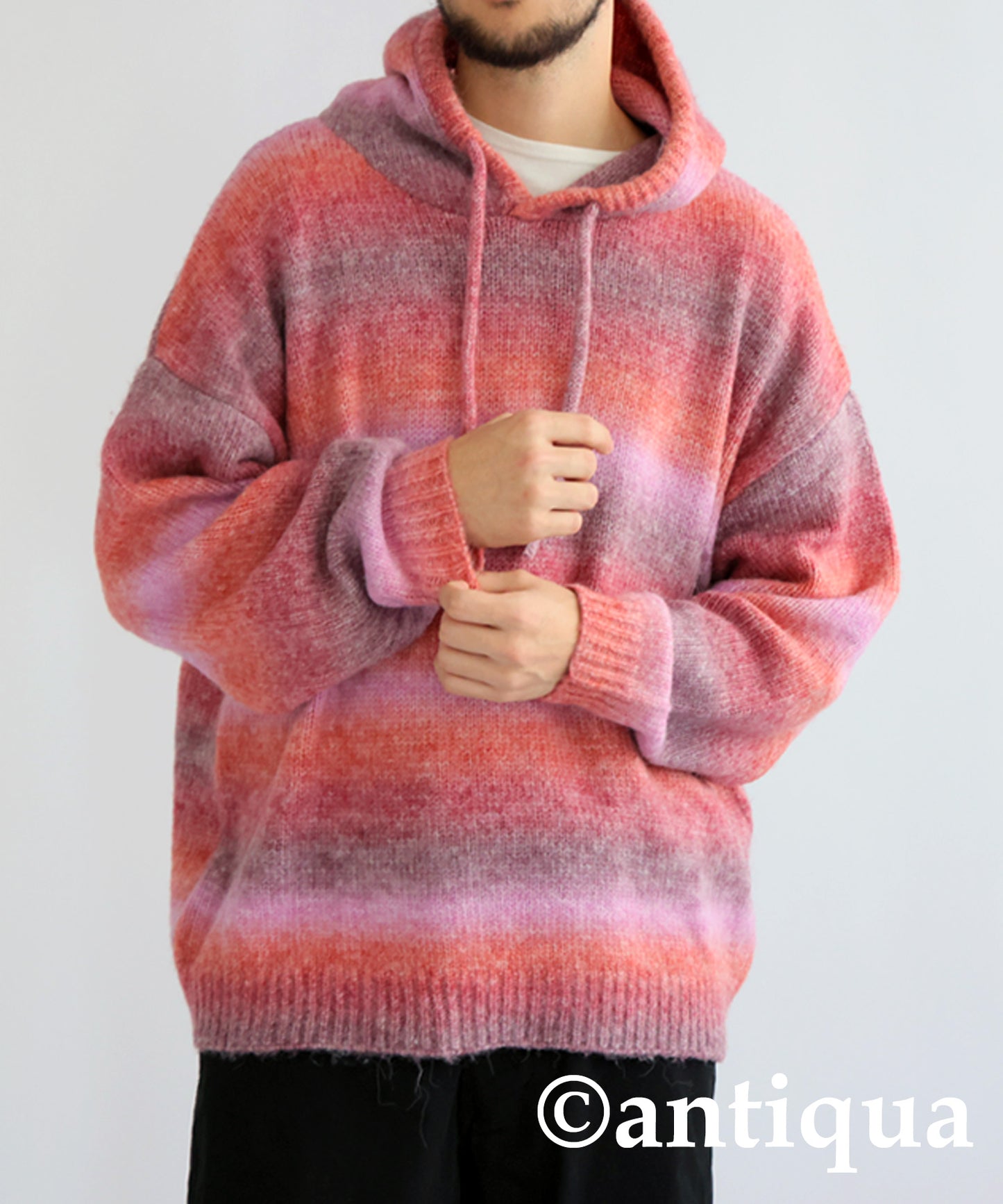 Gradient Knit Hoodie Men's