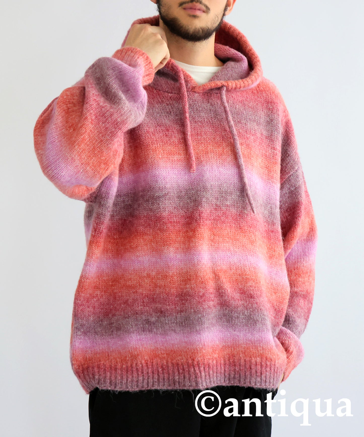 Gradient Knit Hoodie Men's