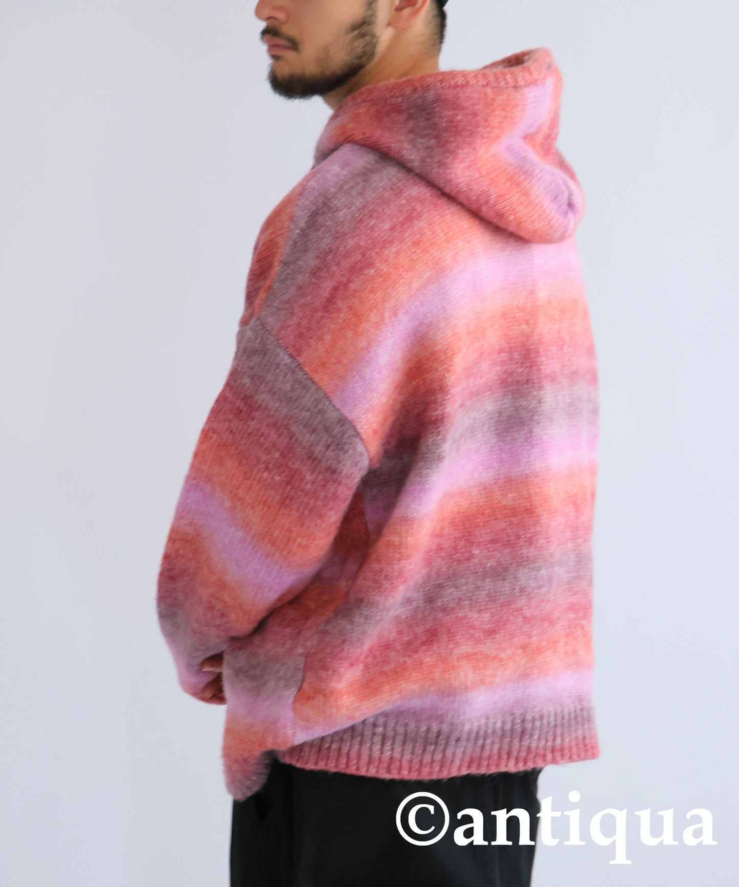 Gradient Knit Hoodie Men's