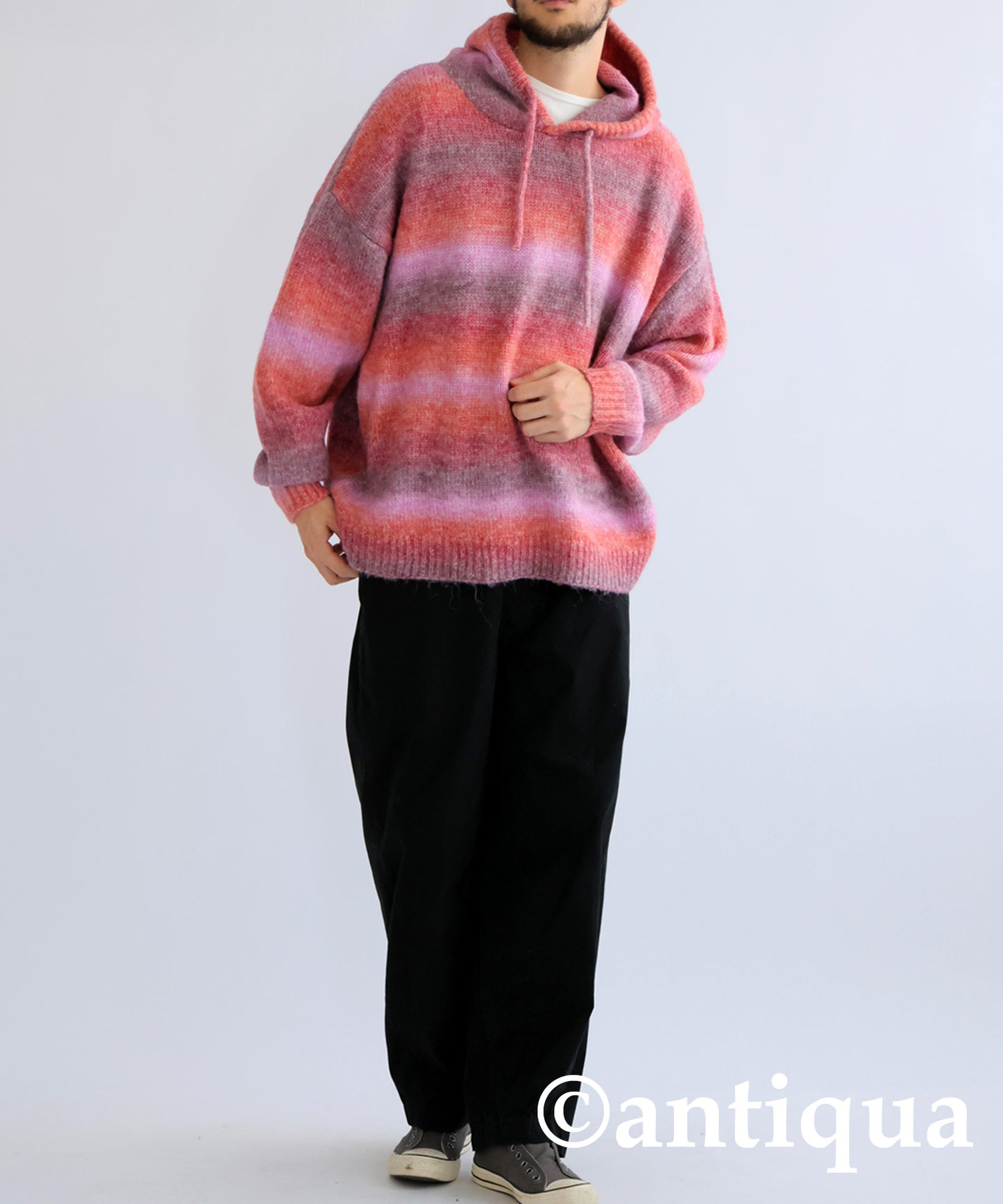 Gradient Knit Hoodie Men's