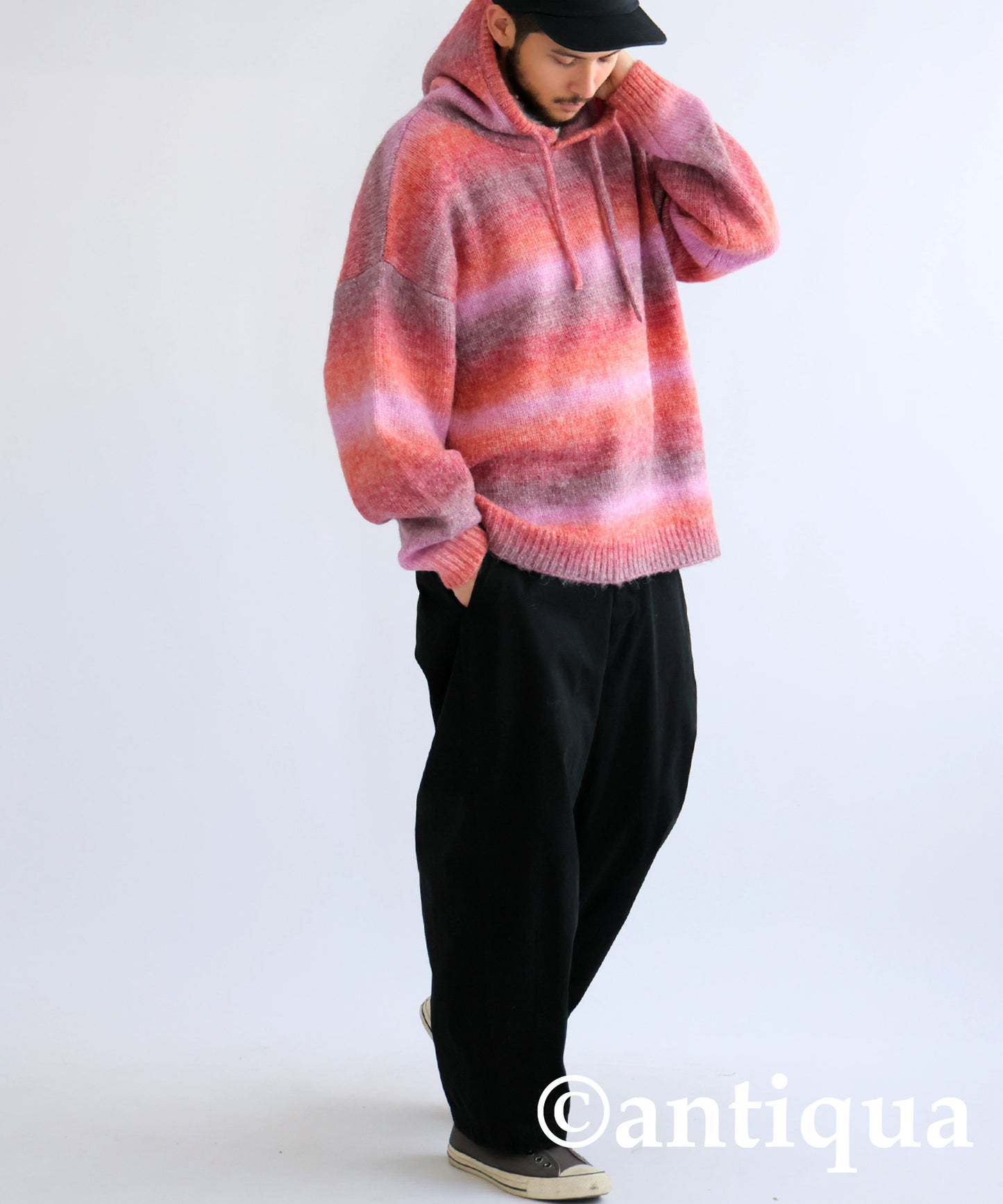 Gradient Knit Hoodie Men's