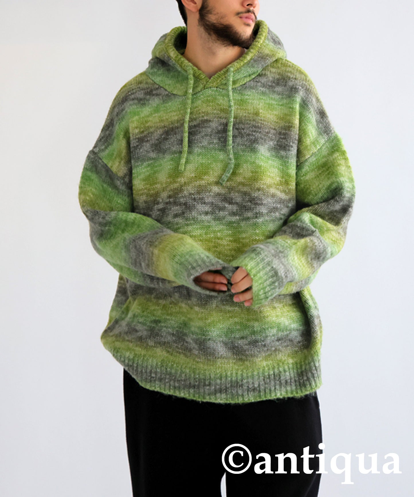 Gradient Knit Hoodie Men's