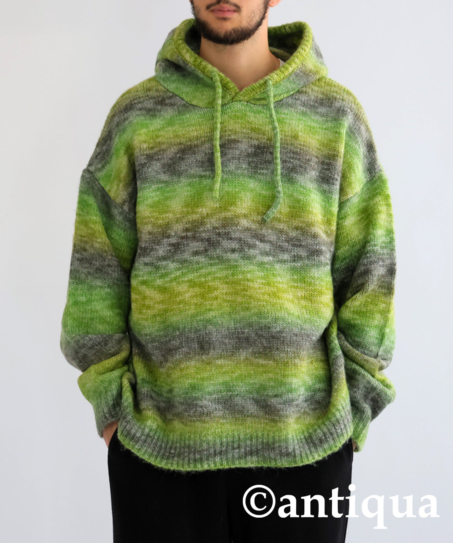 Gradient Knit Hoodie Men's