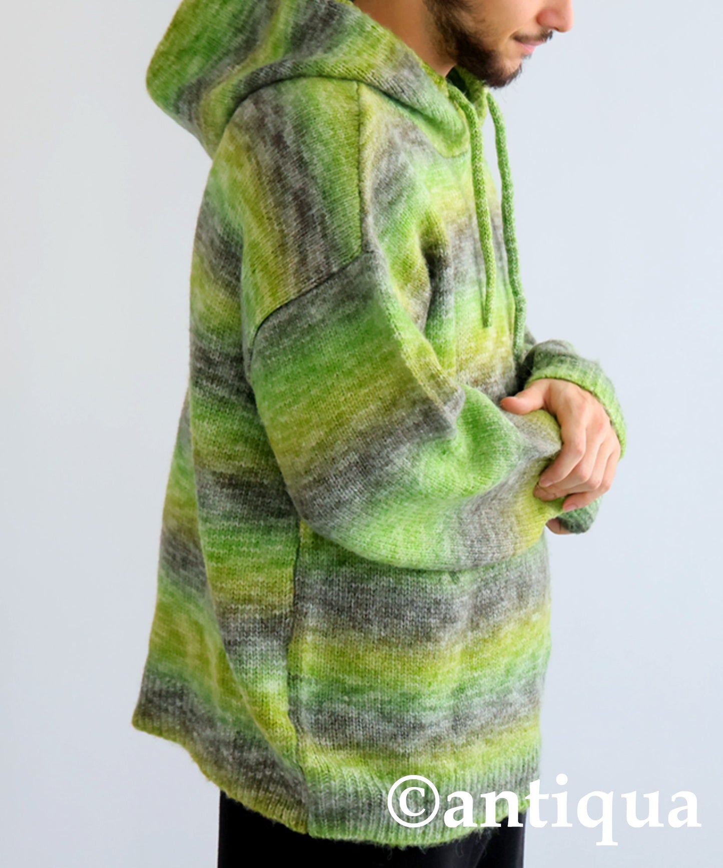 Gradient Knit Hoodie Men's