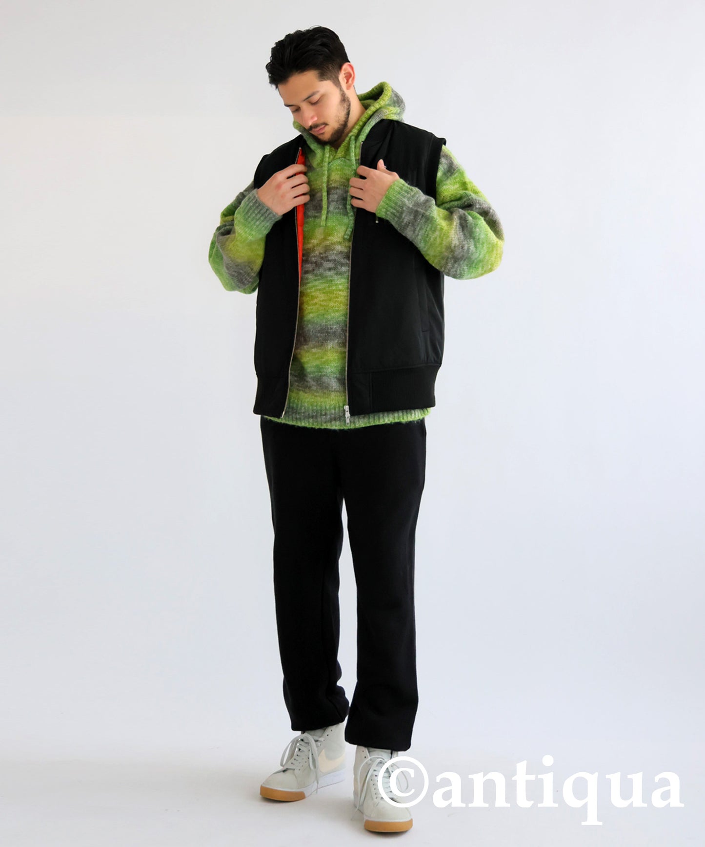 Gradient Knit Hoodie Men's