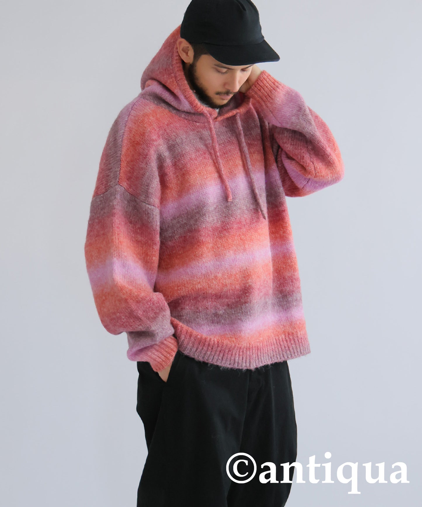 Gradient Knit Hoodie Men's