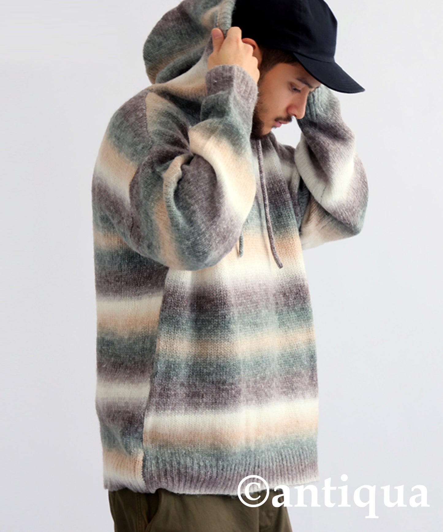 Gradient Knit Hoodie Men's