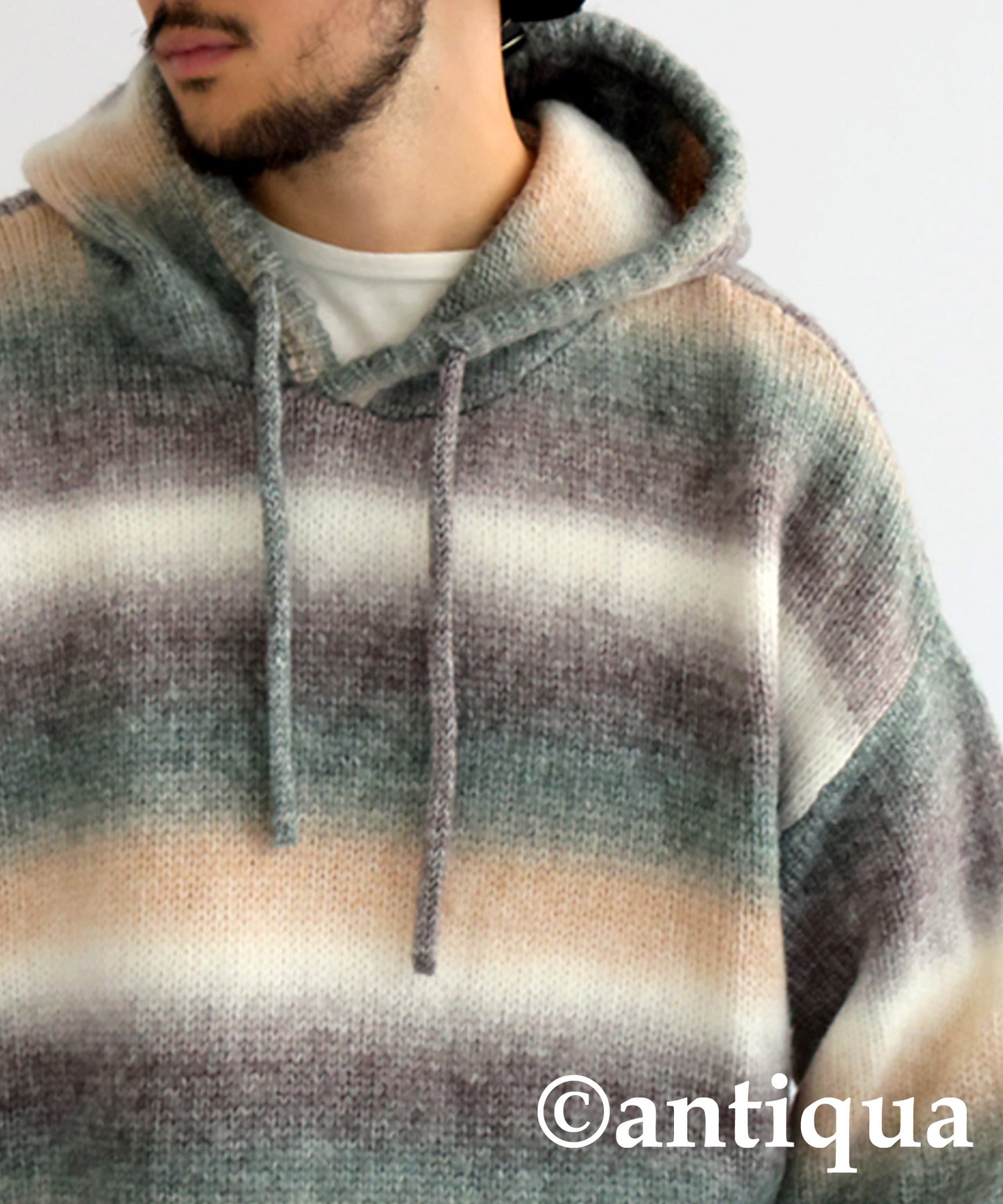 Gradient Knit Hoodie Men's