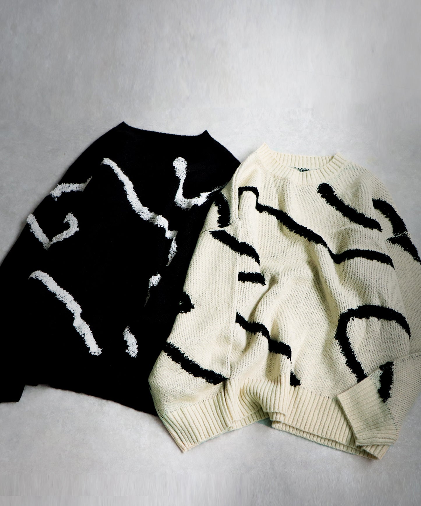 Nuance Line Pattern Knit Men's