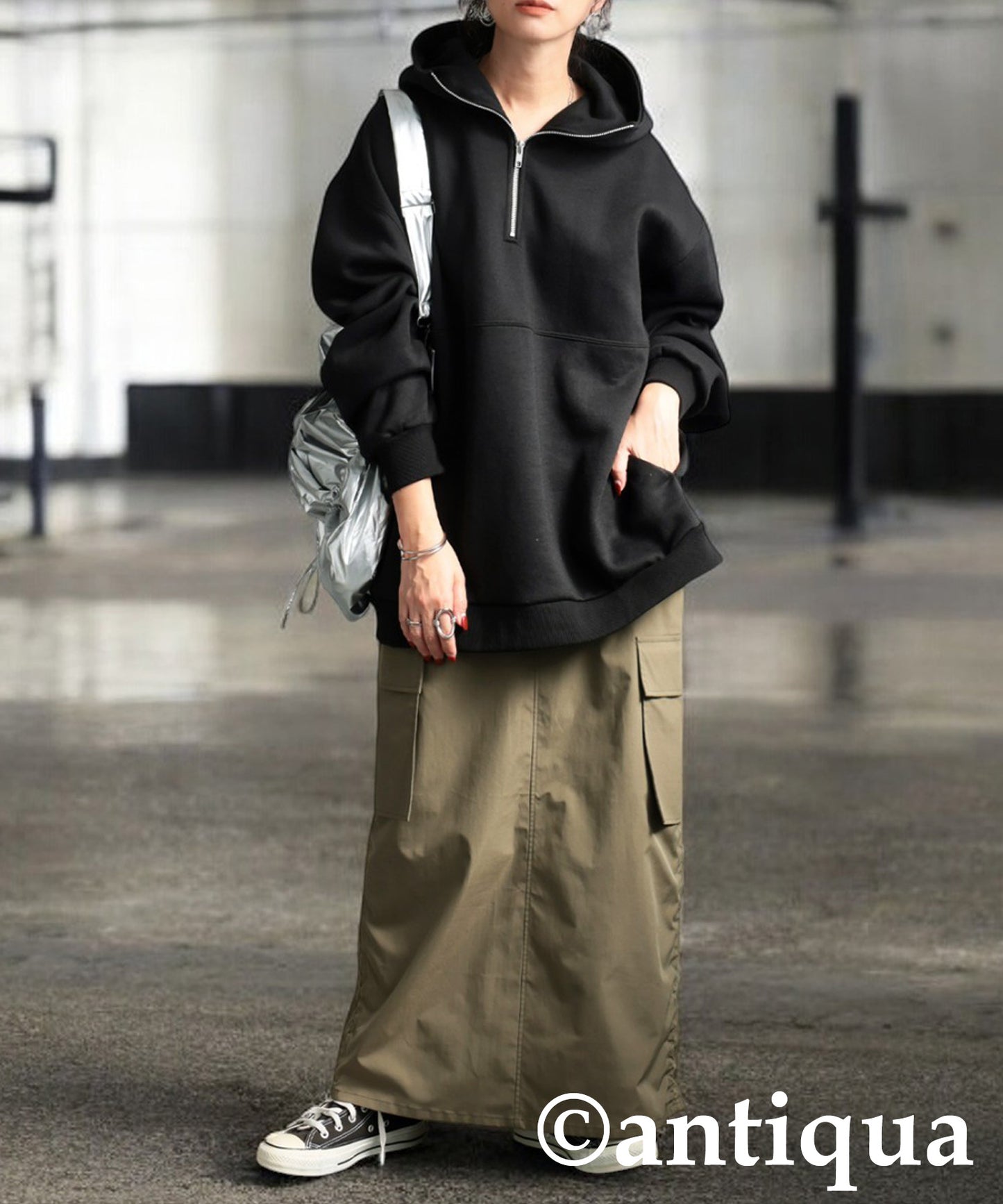 Half Zip Hoodie Ladies