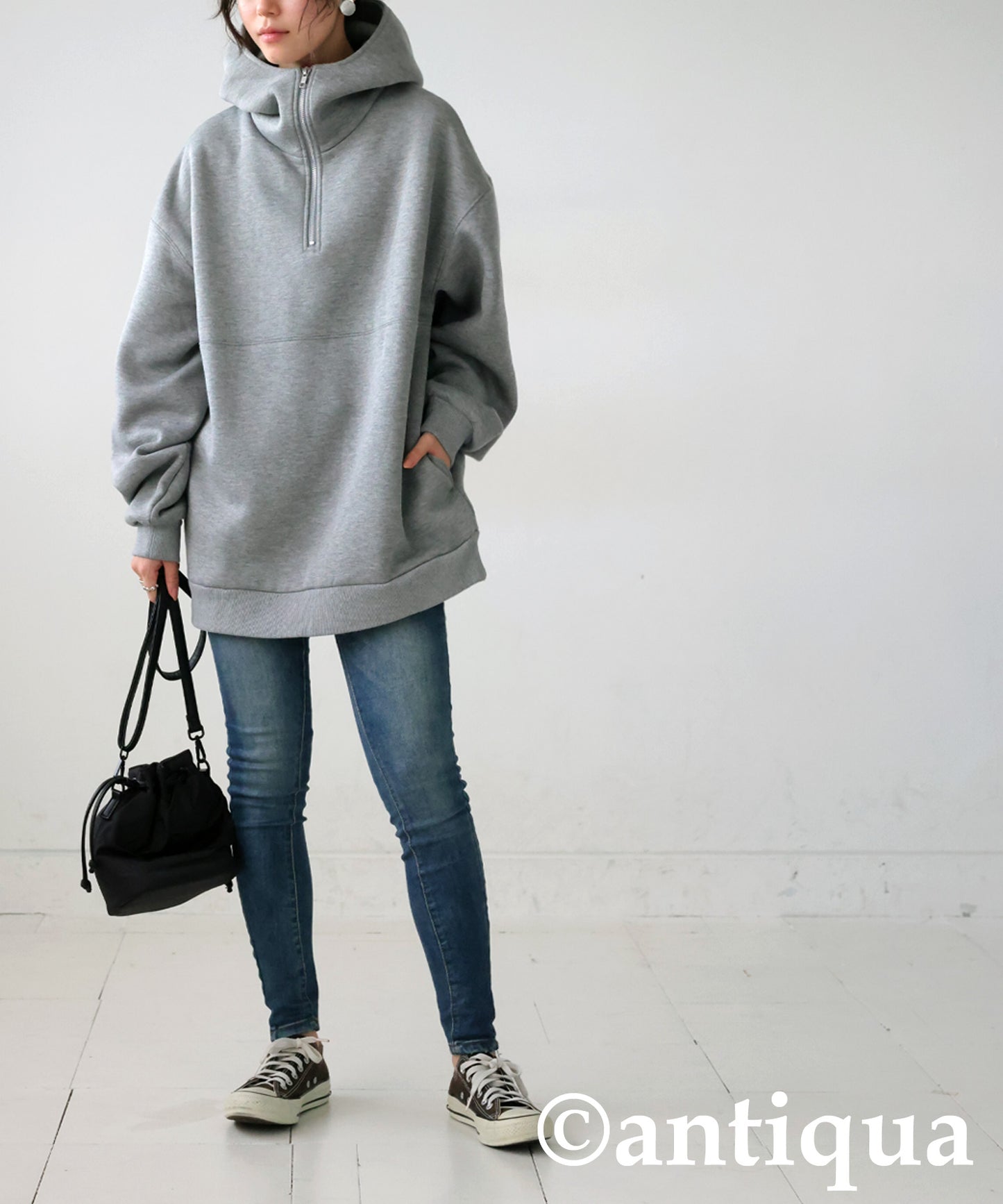 Half Zip Hoodie Ladies