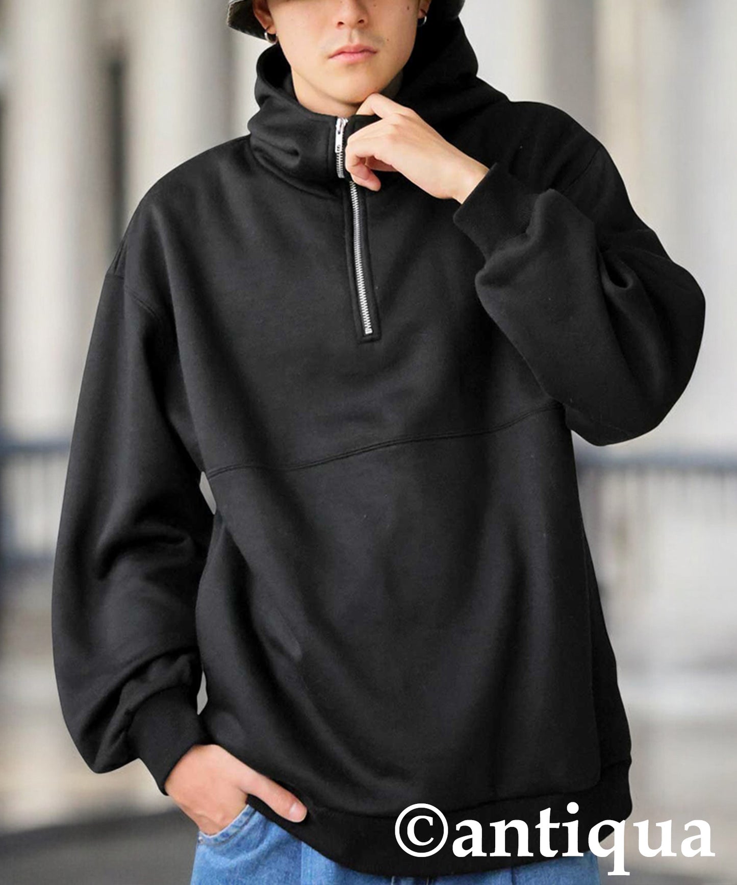 Half Zip Hoodie Men's