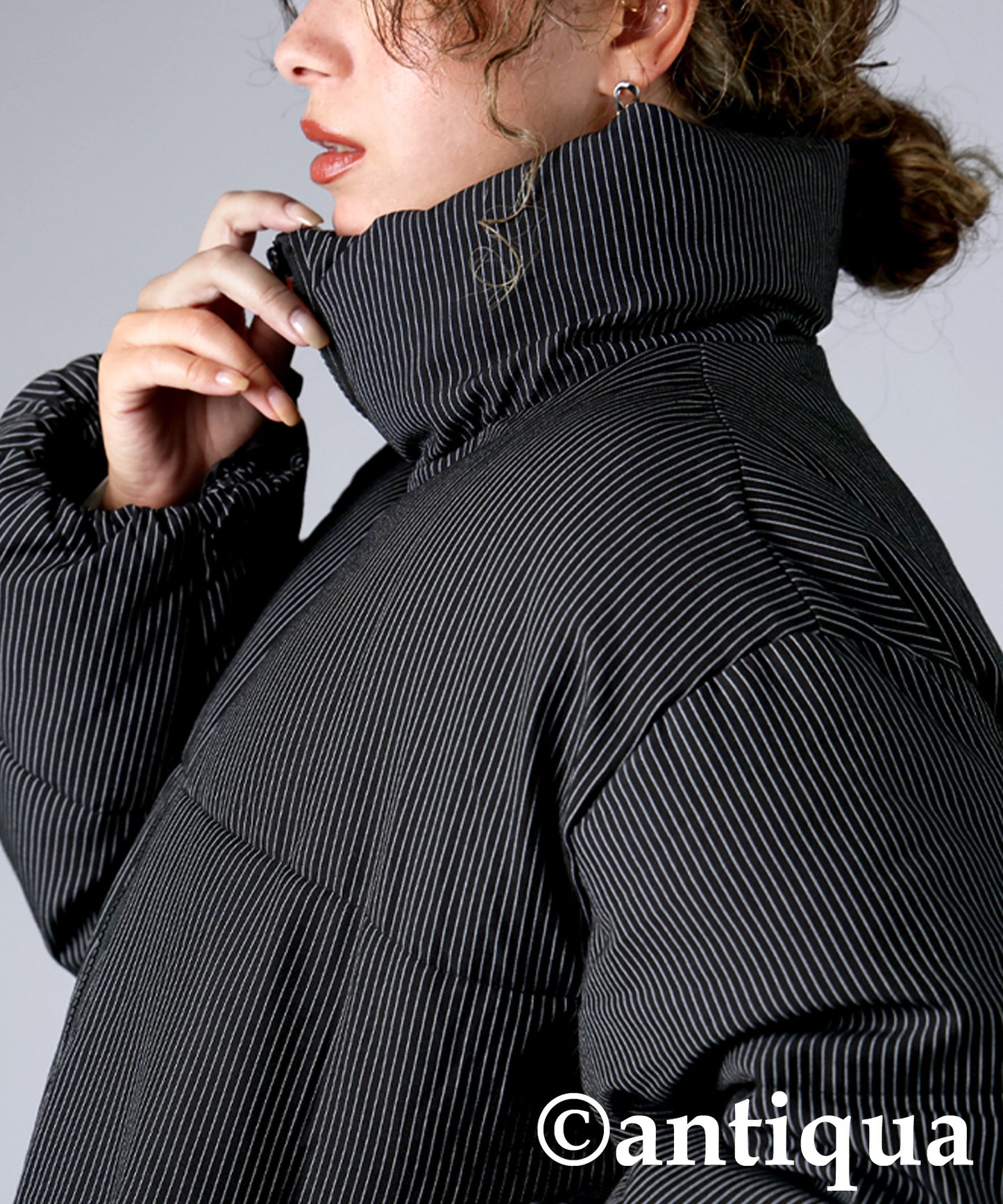 Striped Puffer Jacket Ladies