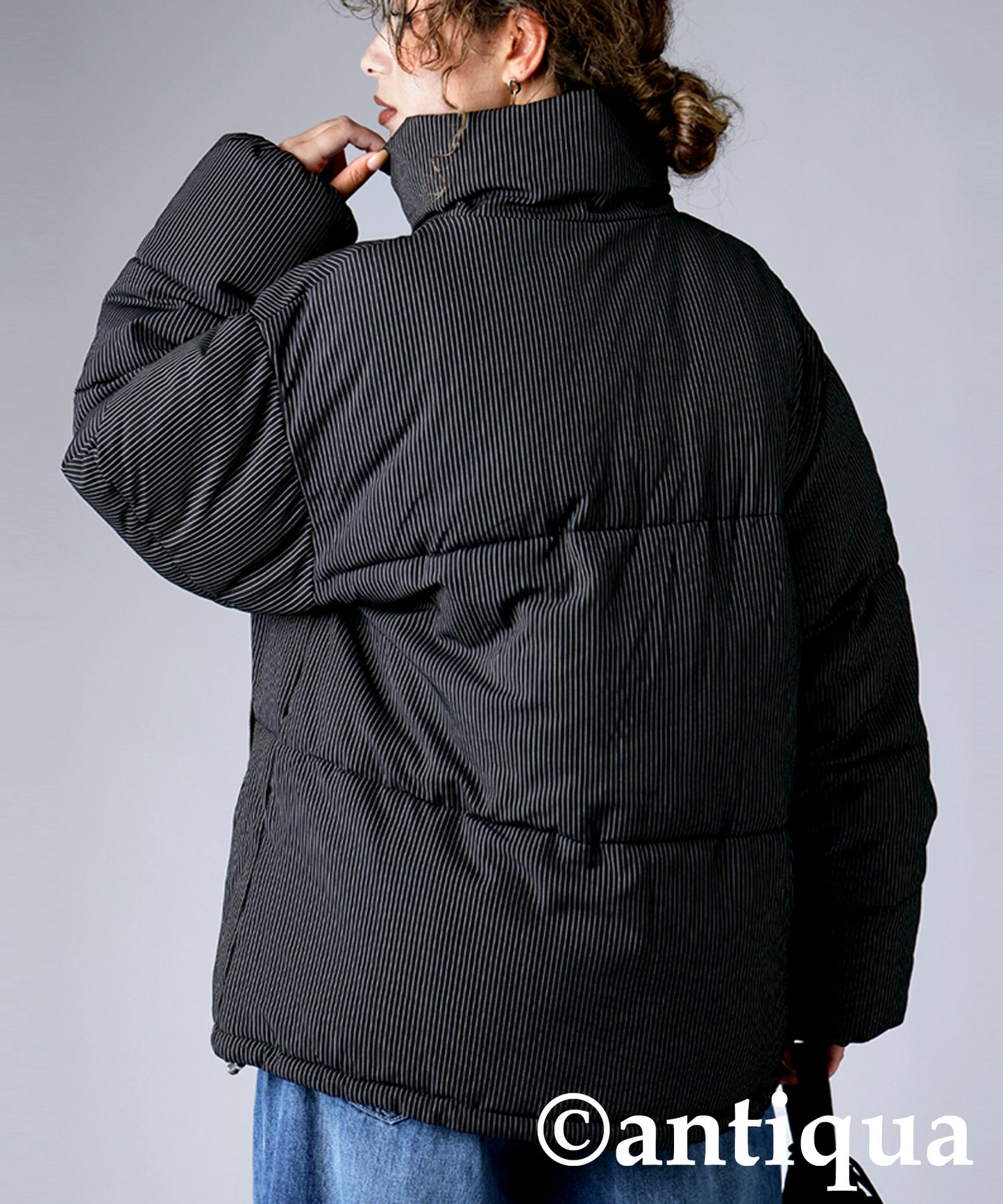 Striped Puffer Jacket Ladies