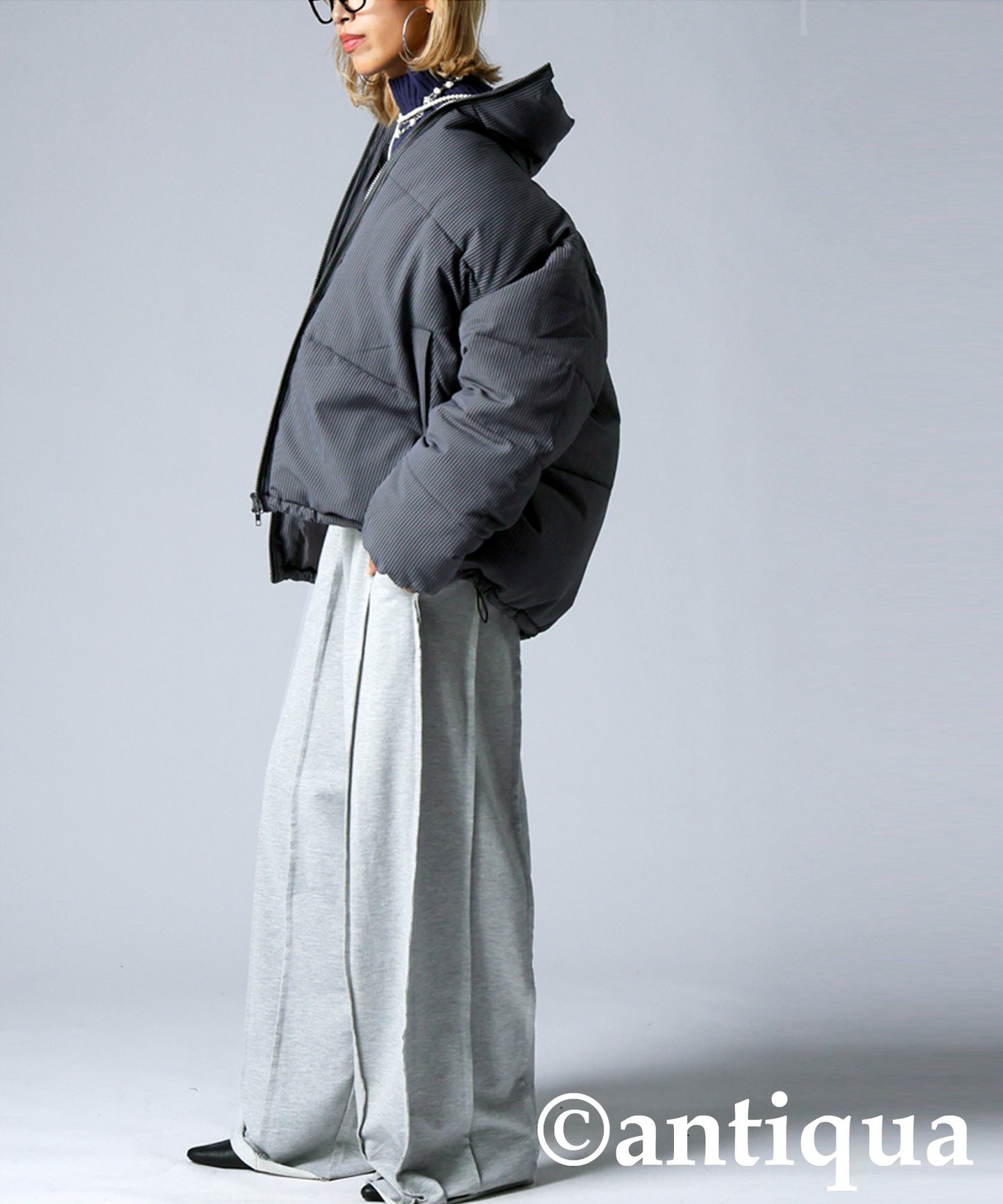 Striped Puffer Jacket Ladies