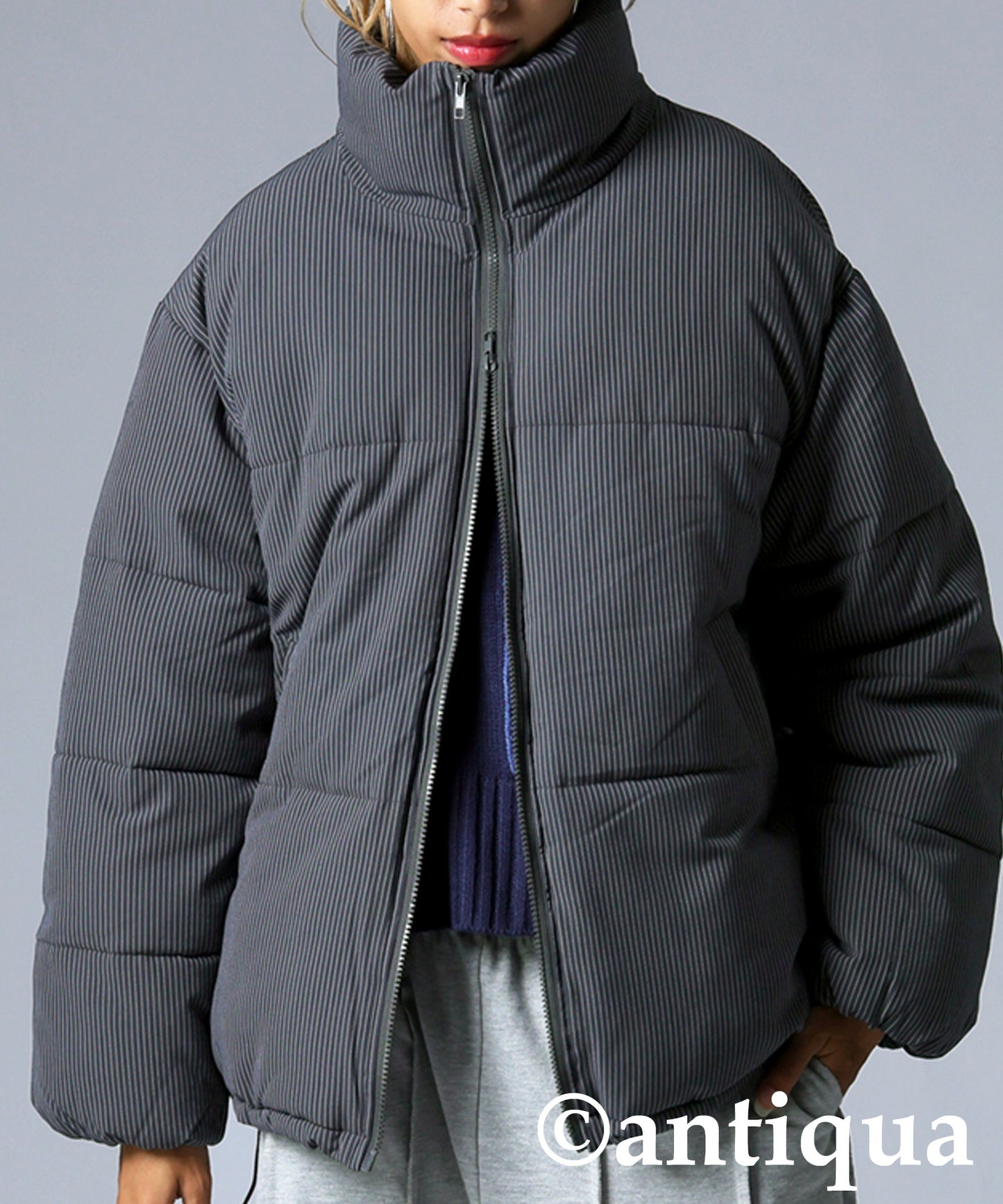 Striped Puffer Jacket Ladies