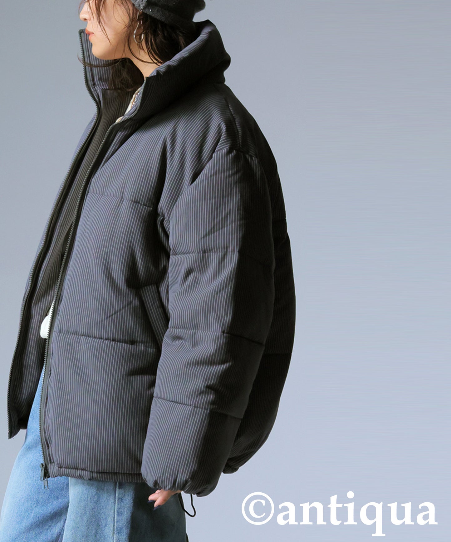 Striped Puffer Jacket Ladies