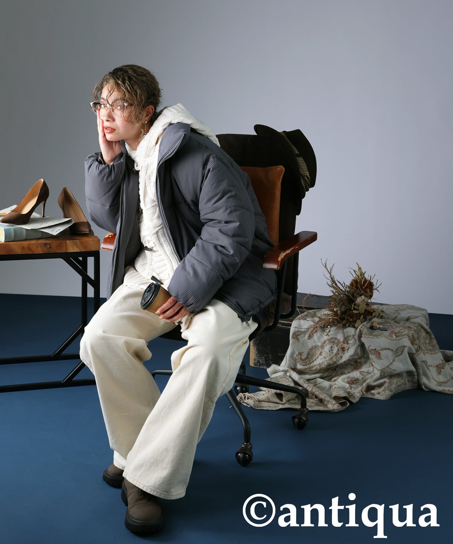 Striped Puffer Jacket Ladies