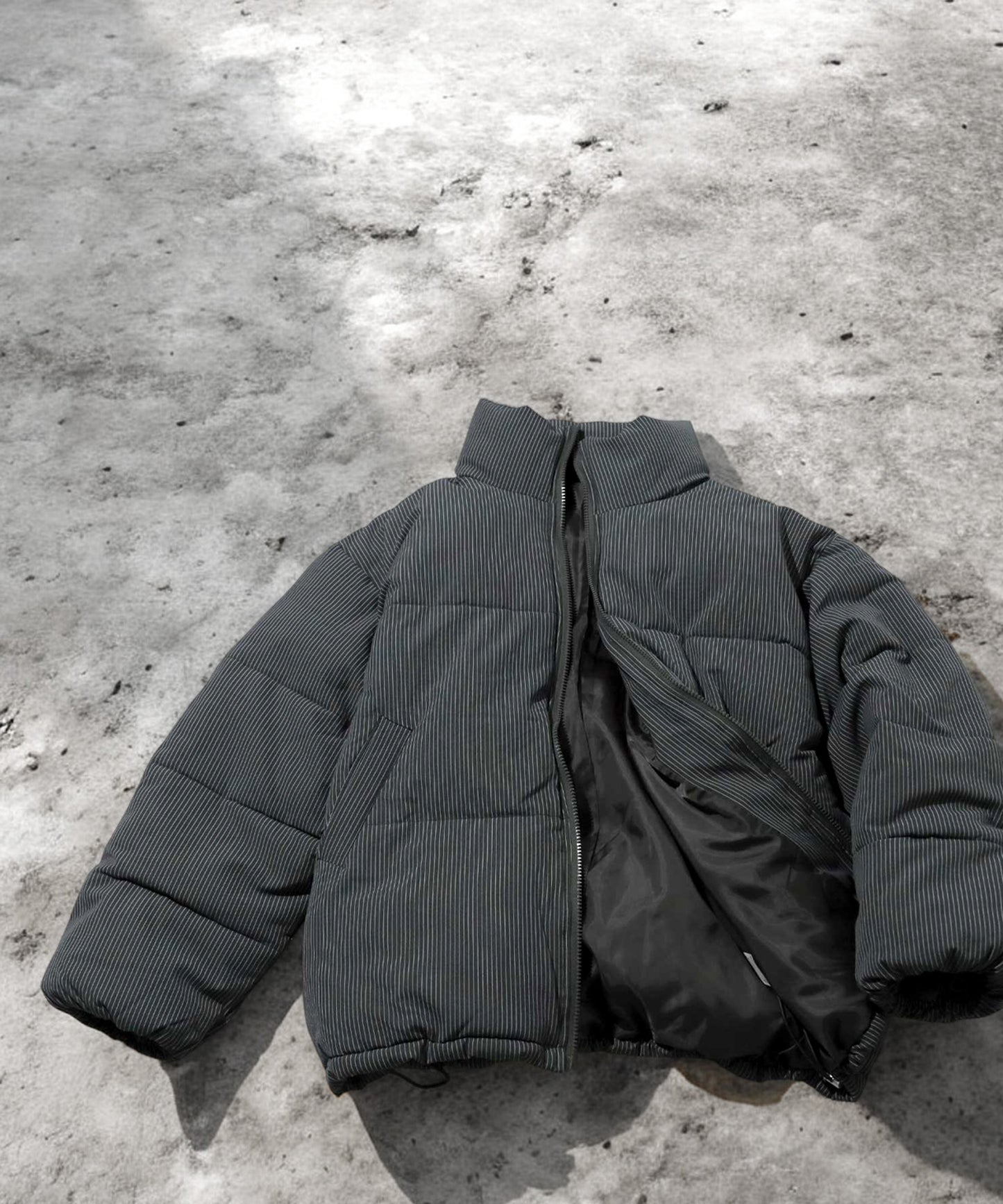 Striped Puffer Jacket Men's