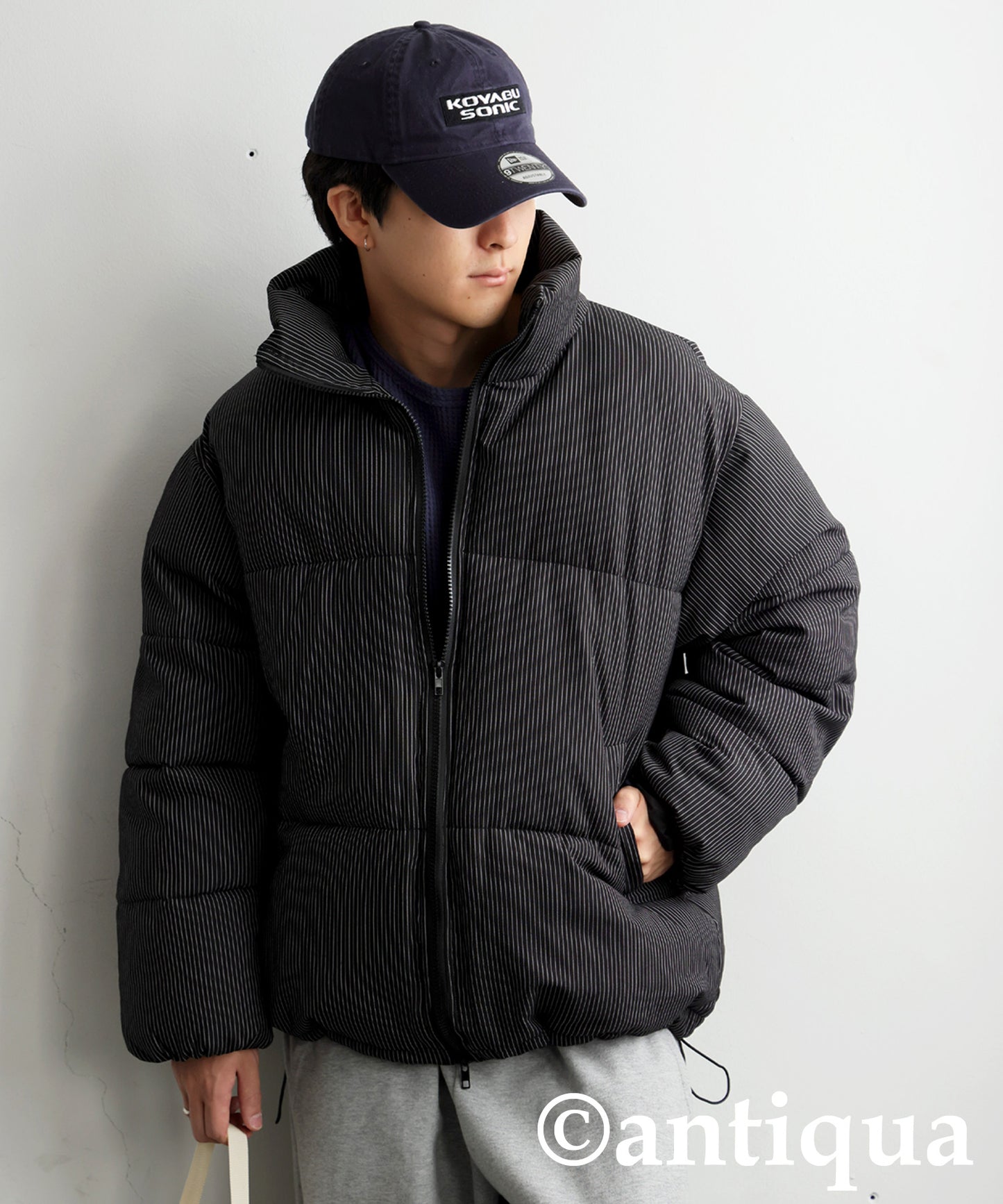 Striped Puffer Jacket Men's