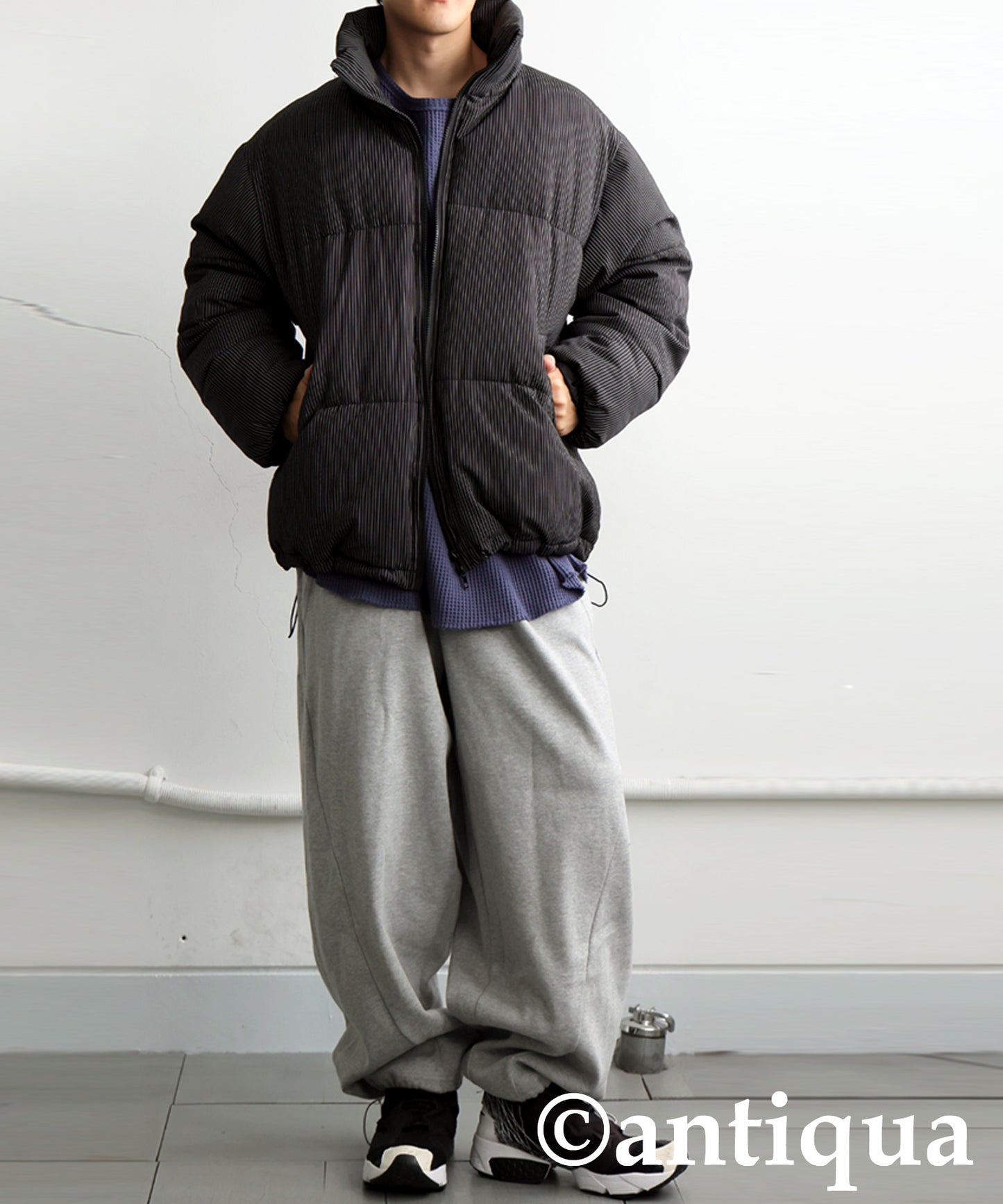 Striped Puffer Jacket Men's