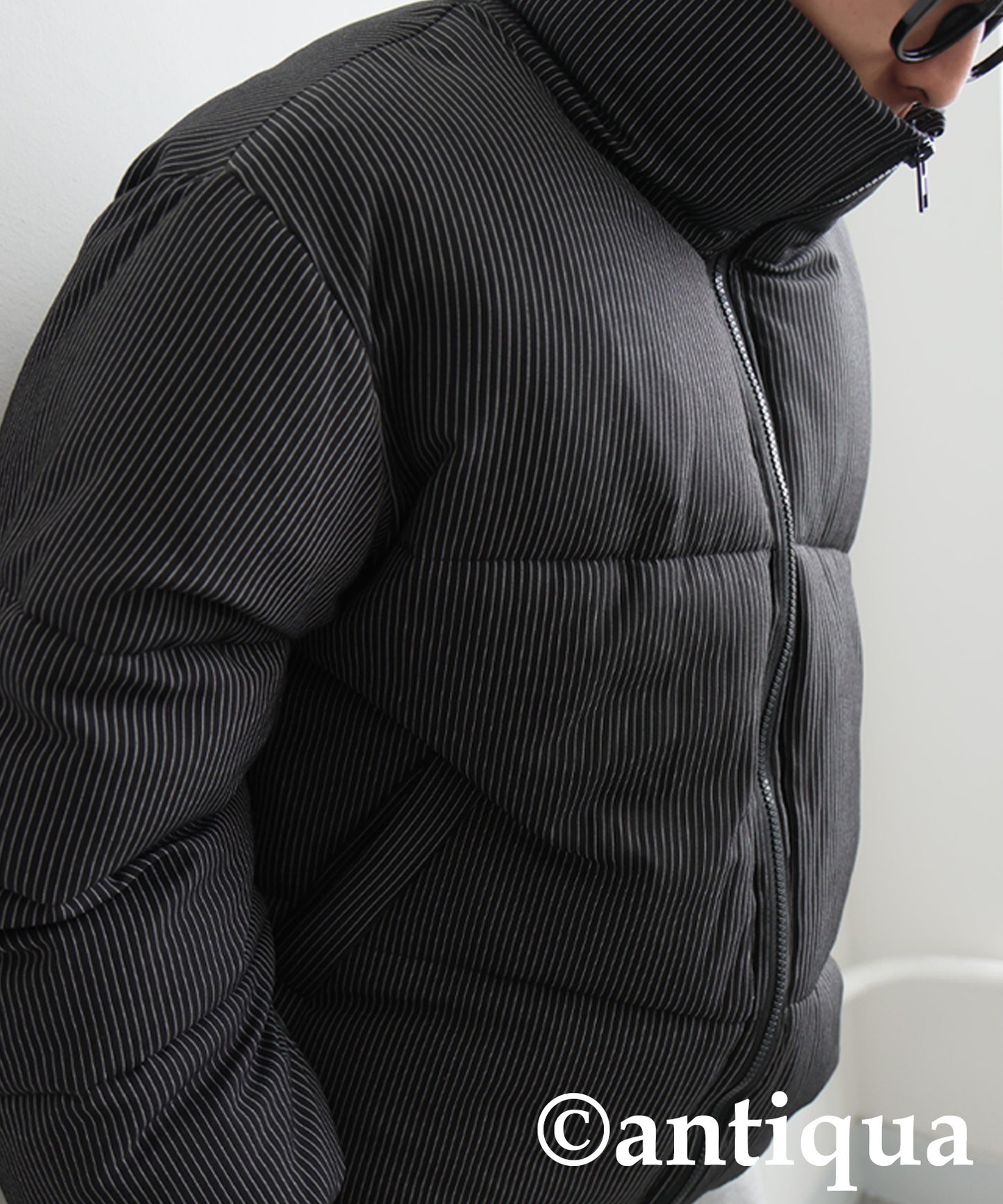 Striped Puffer Jacket Men's