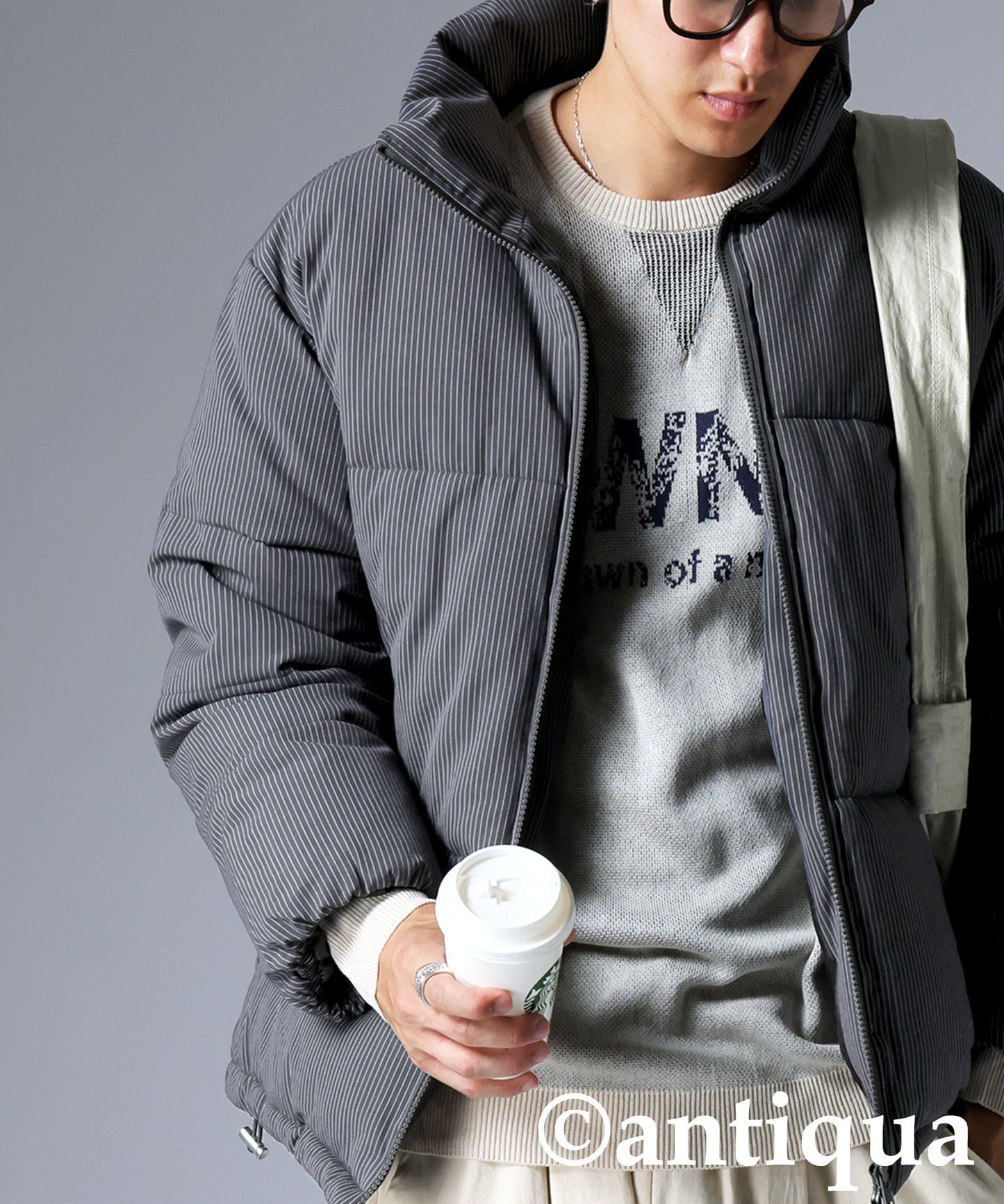 Striped Puffer Jacket Men's