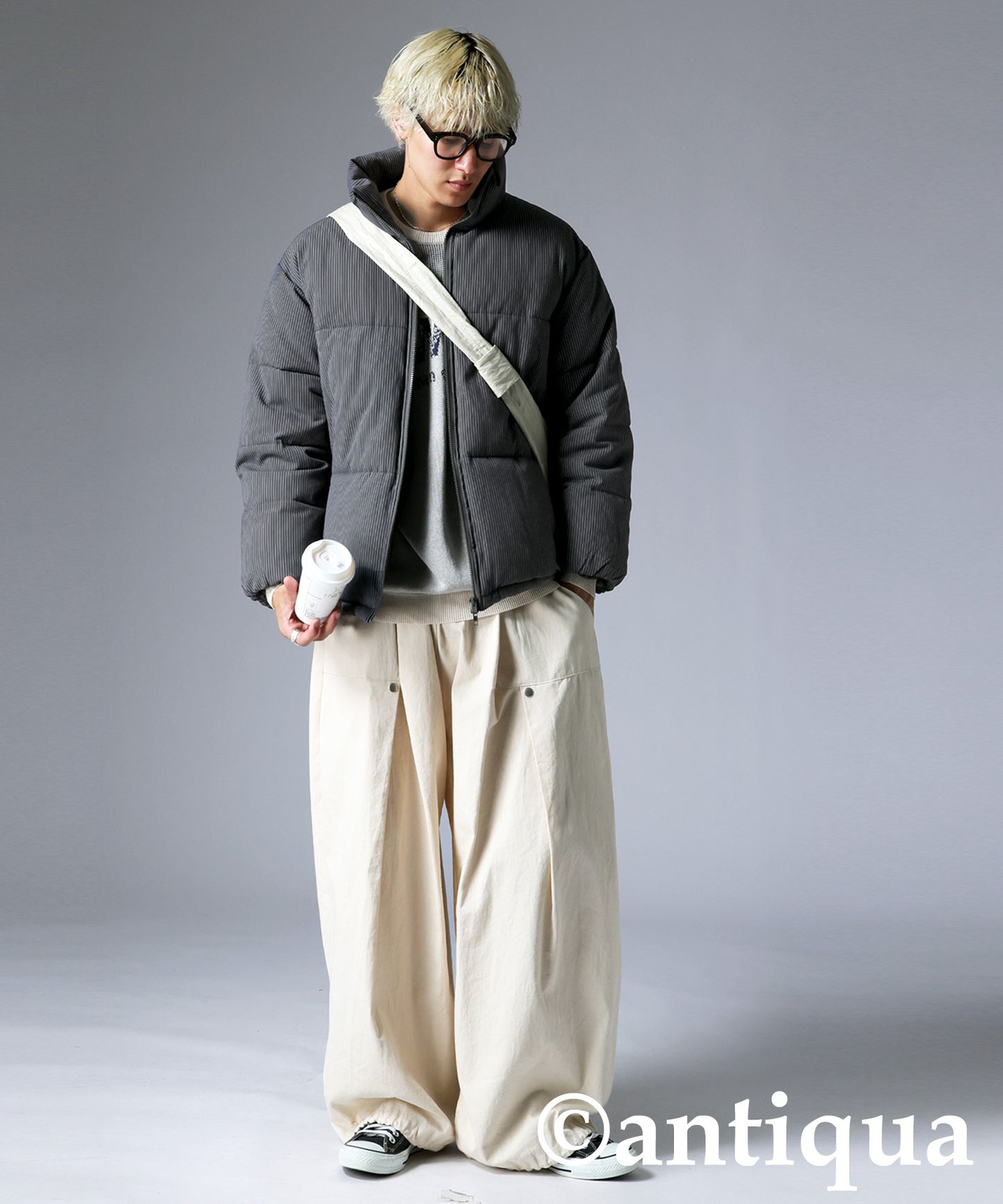 Striped Puffer Jacket Men's