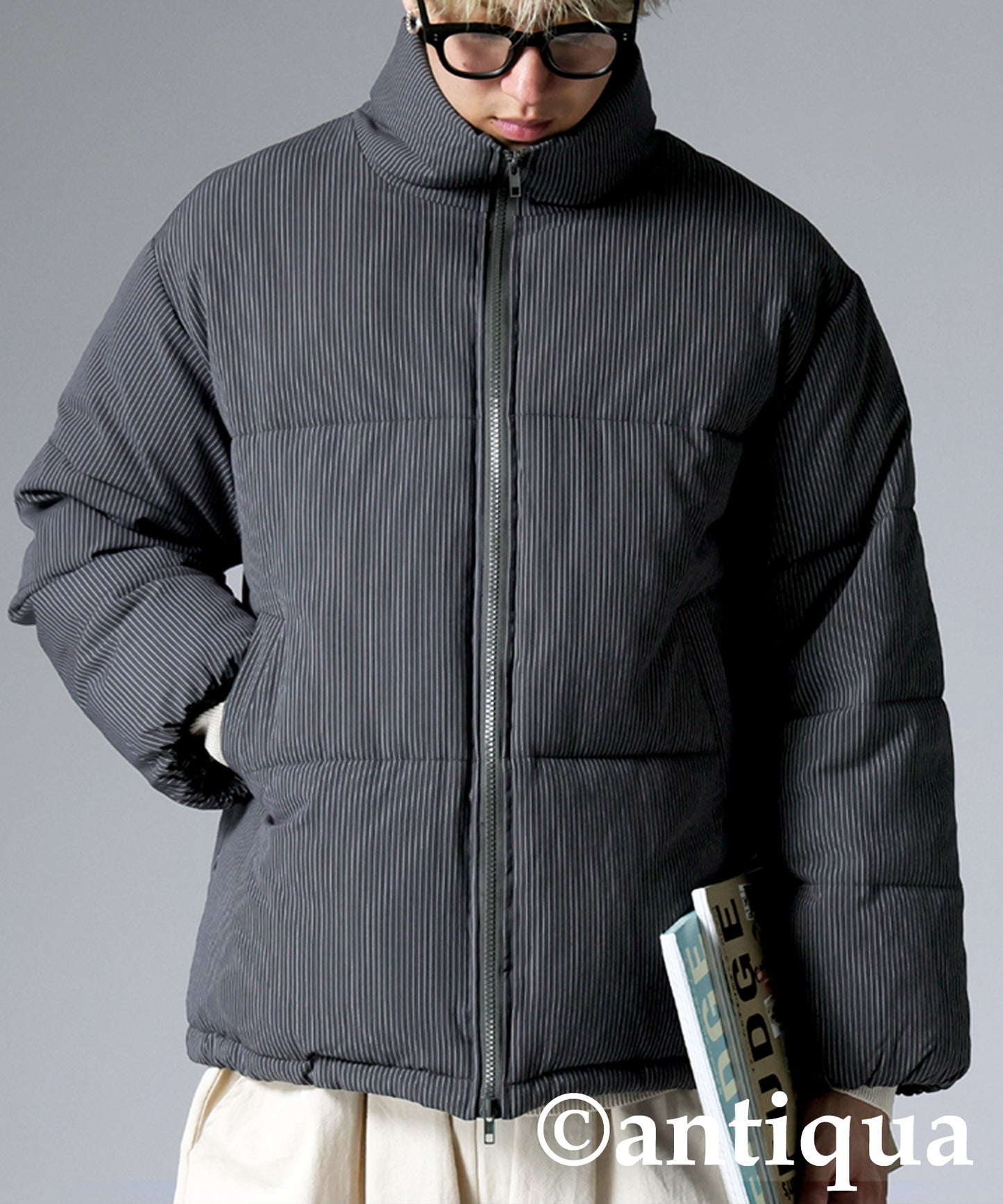 Striped Puffer Jacket Men's