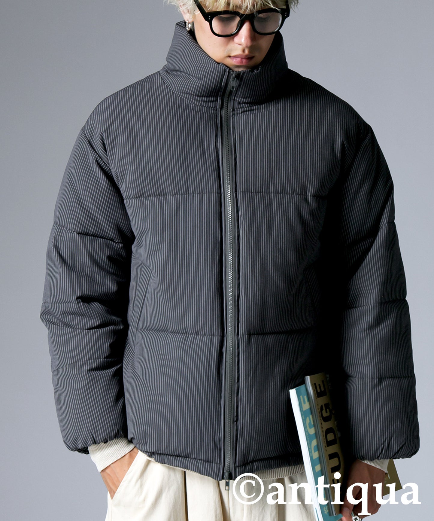 Striped Puffer Jacket Men's