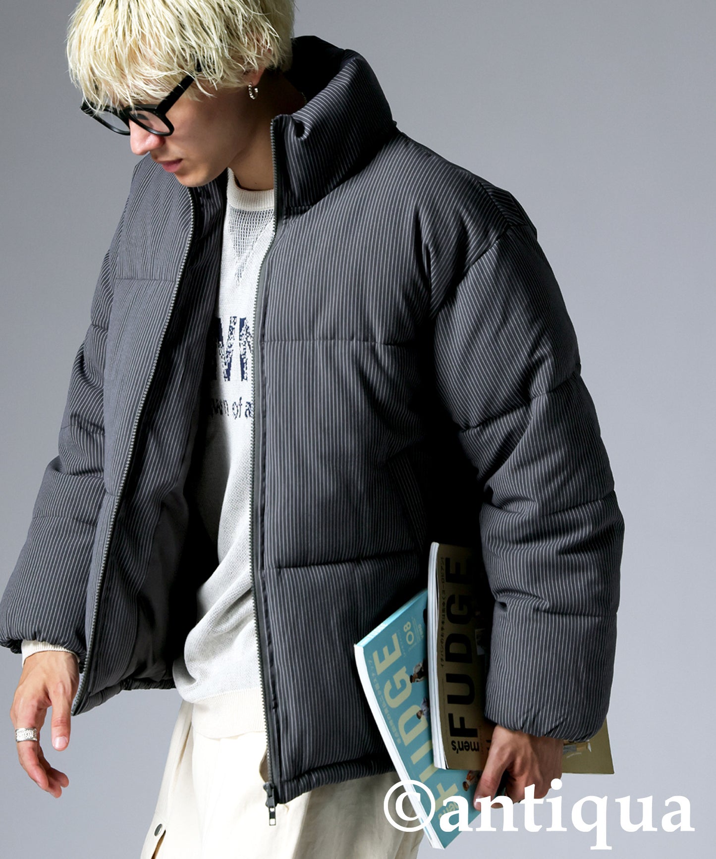 Striped Puffer Jacket Men's