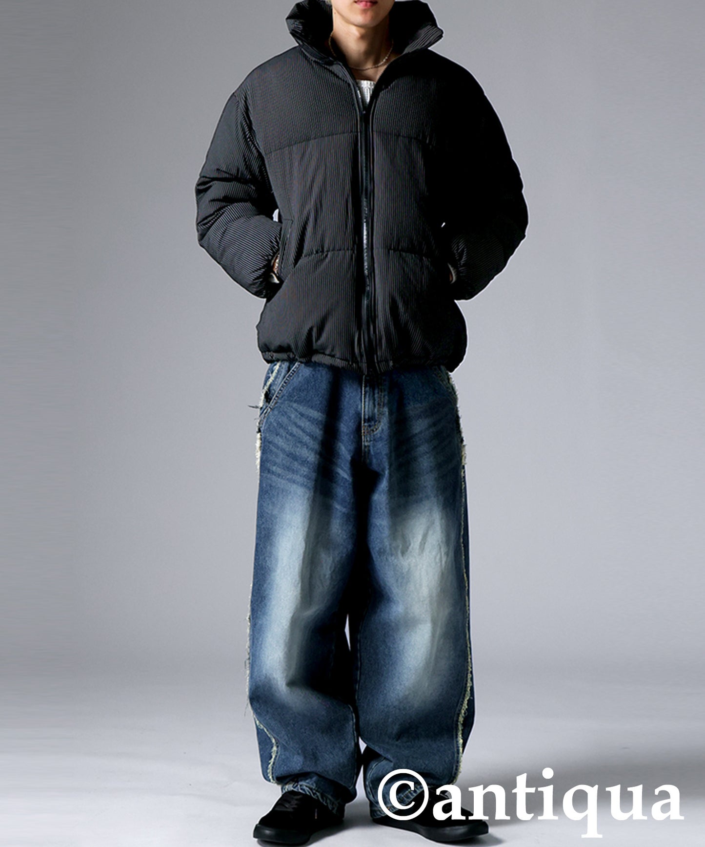 Striped Puffer Jacket Men's