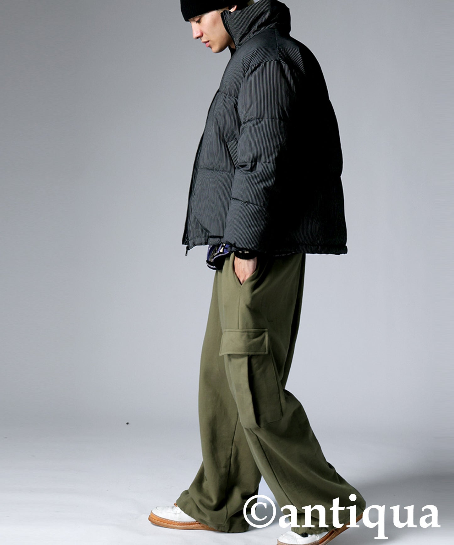 Striped Puffer Jacket Men's