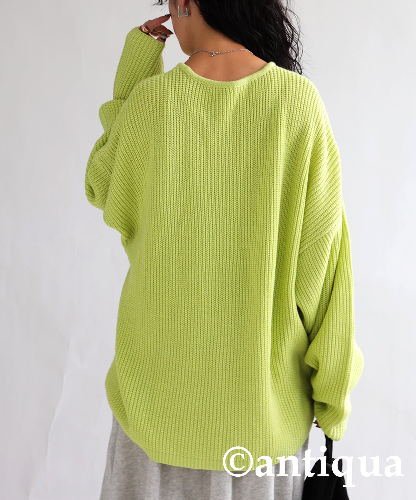 Ladies cross knitting tops long sleeves