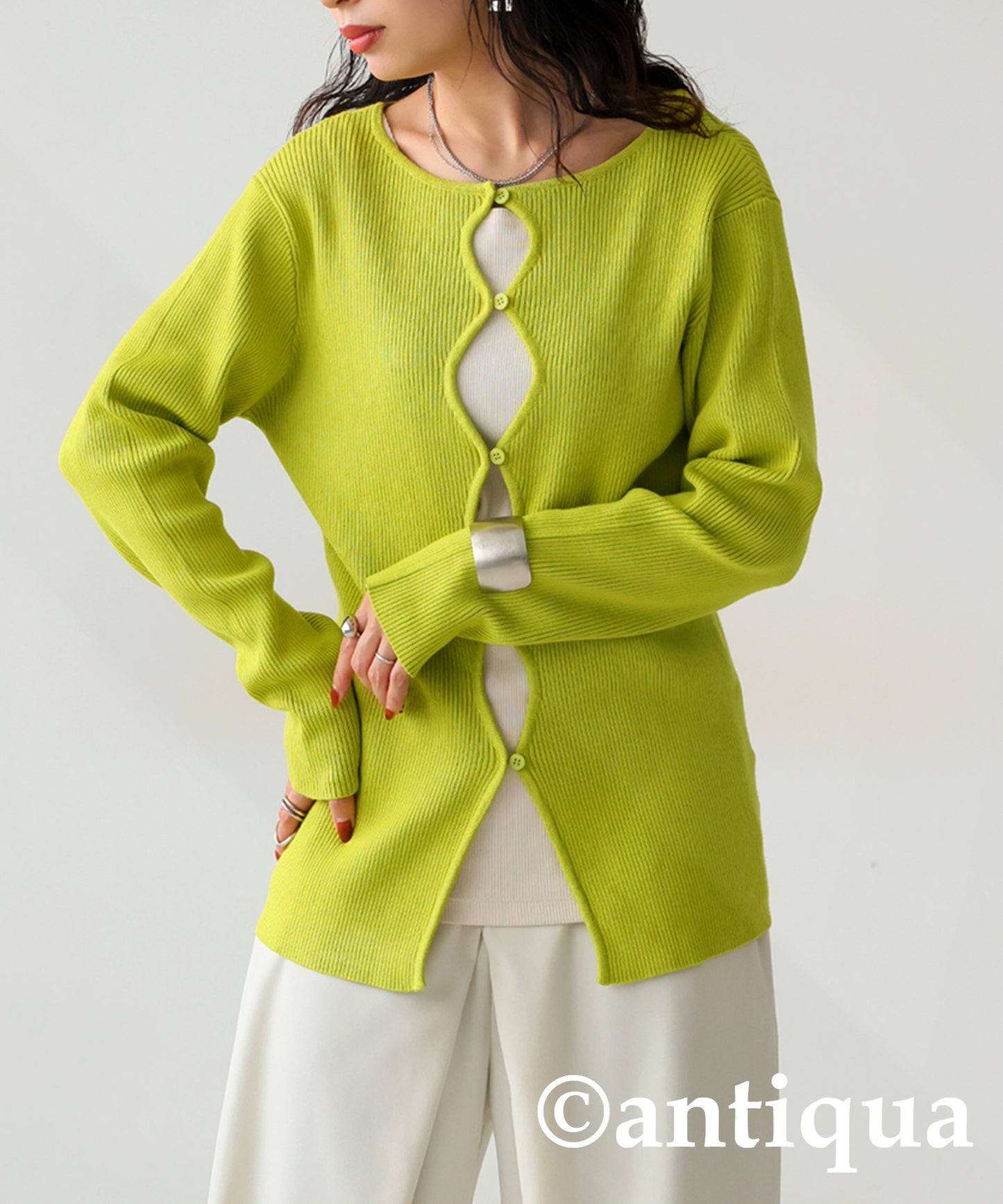 Wave Design Cardigan Ladies