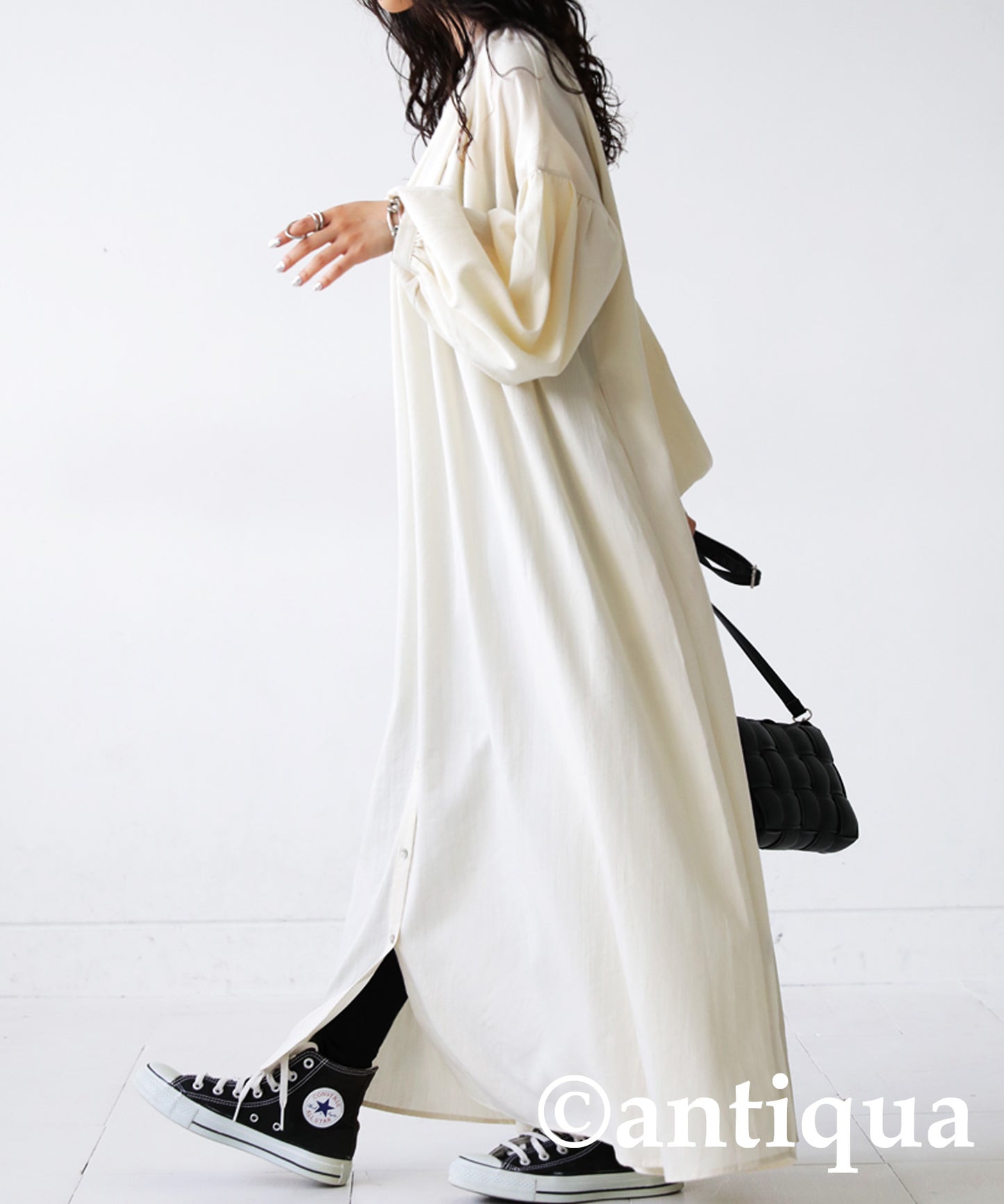 Volume Sleeve Casual Dress Ladies