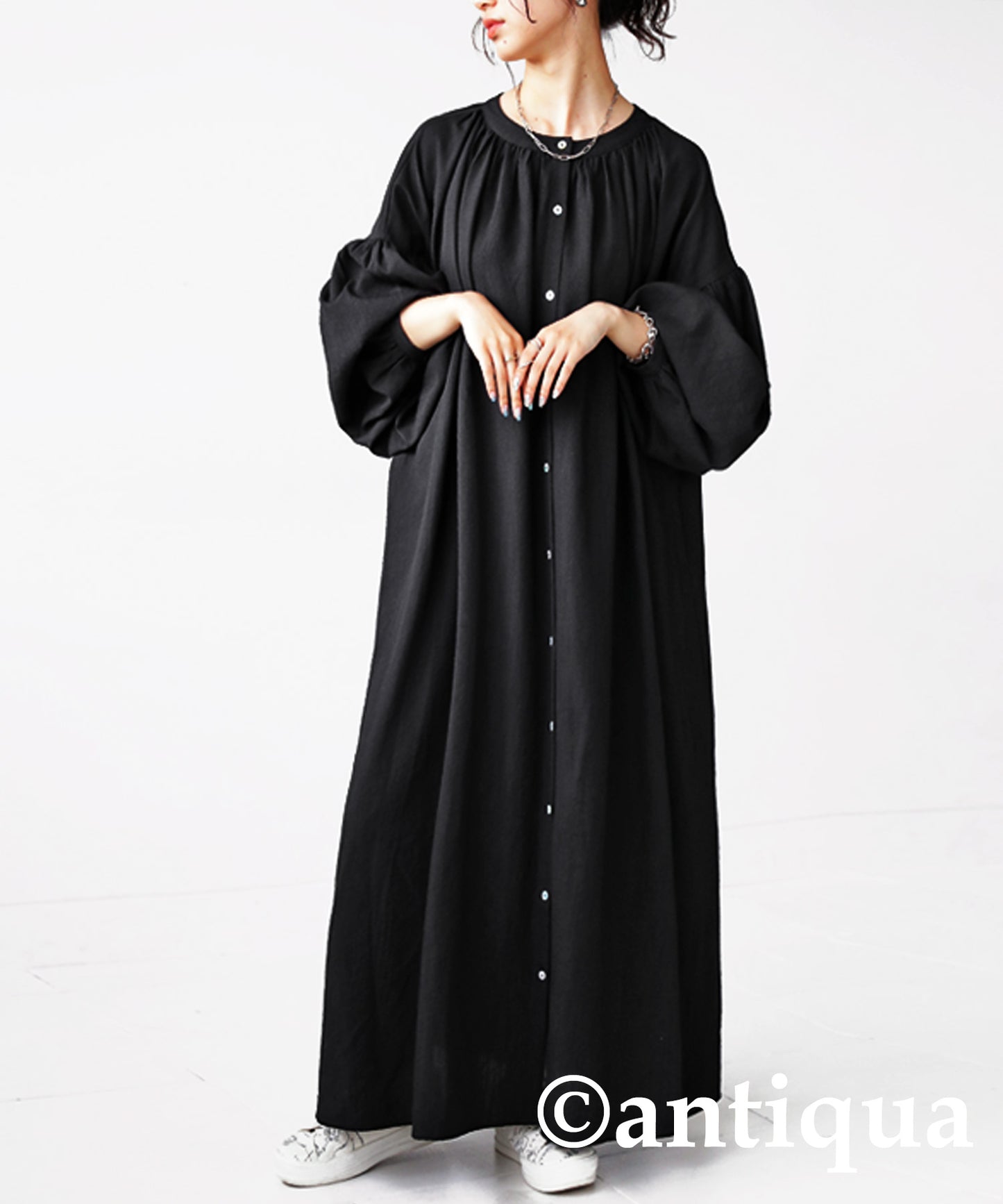 Volume Sleeve Casual Dress Ladies