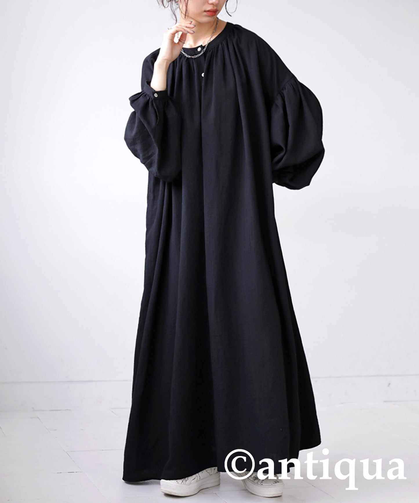 Volume Sleeve Casual Dress Ladies