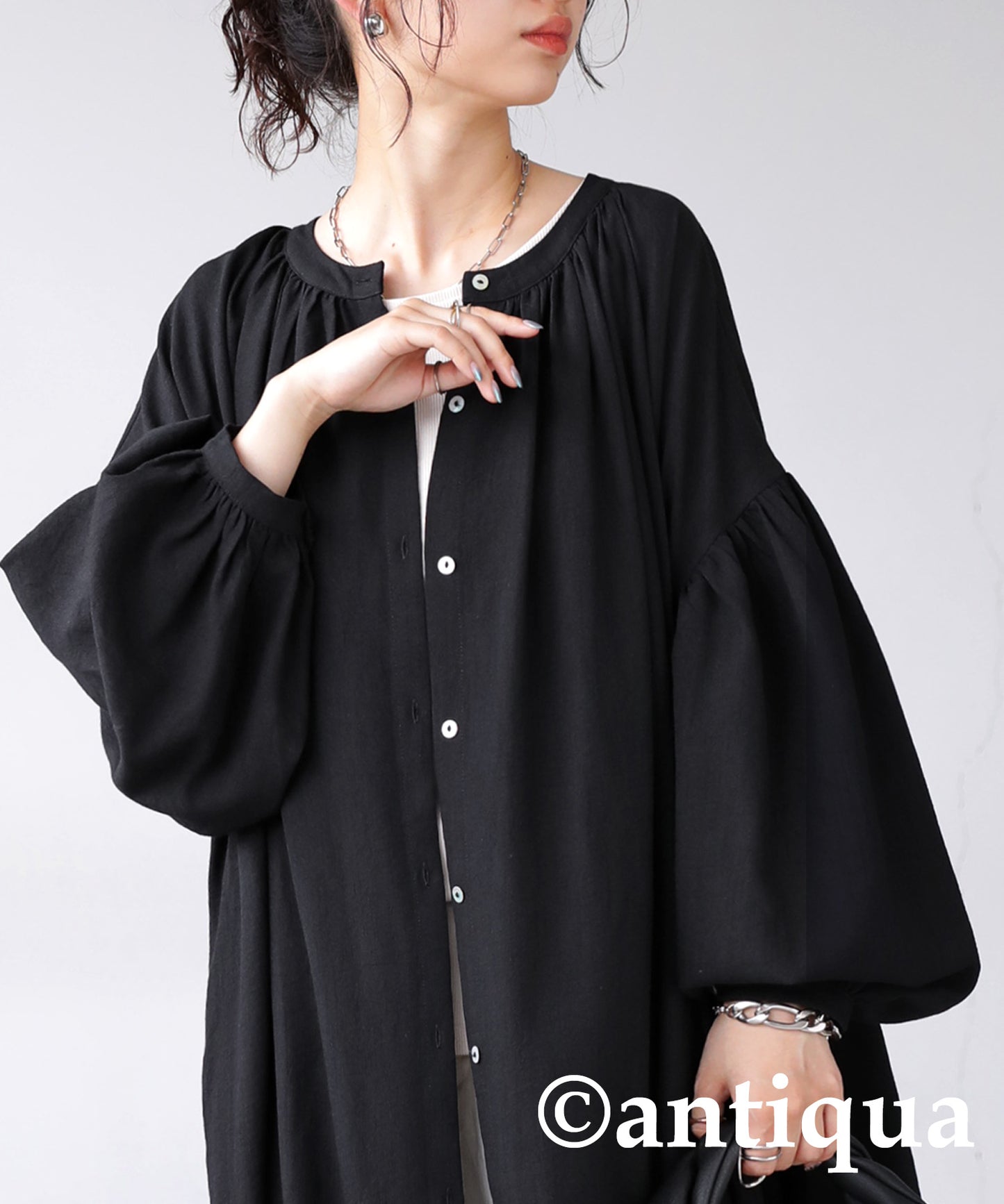 Volume Sleeve Casual Dress Ladies