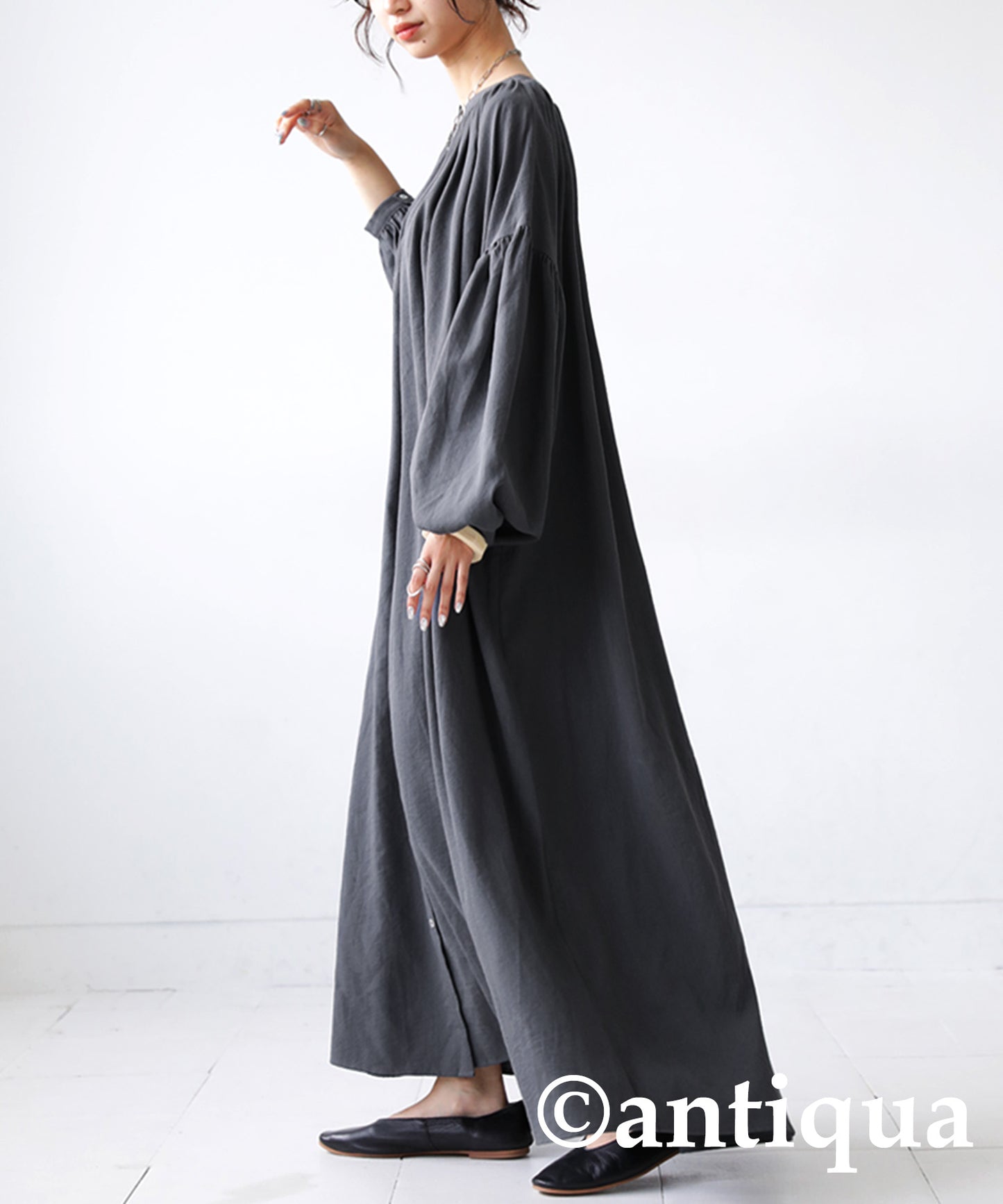 Volume Sleeve Casual Dress Ladies