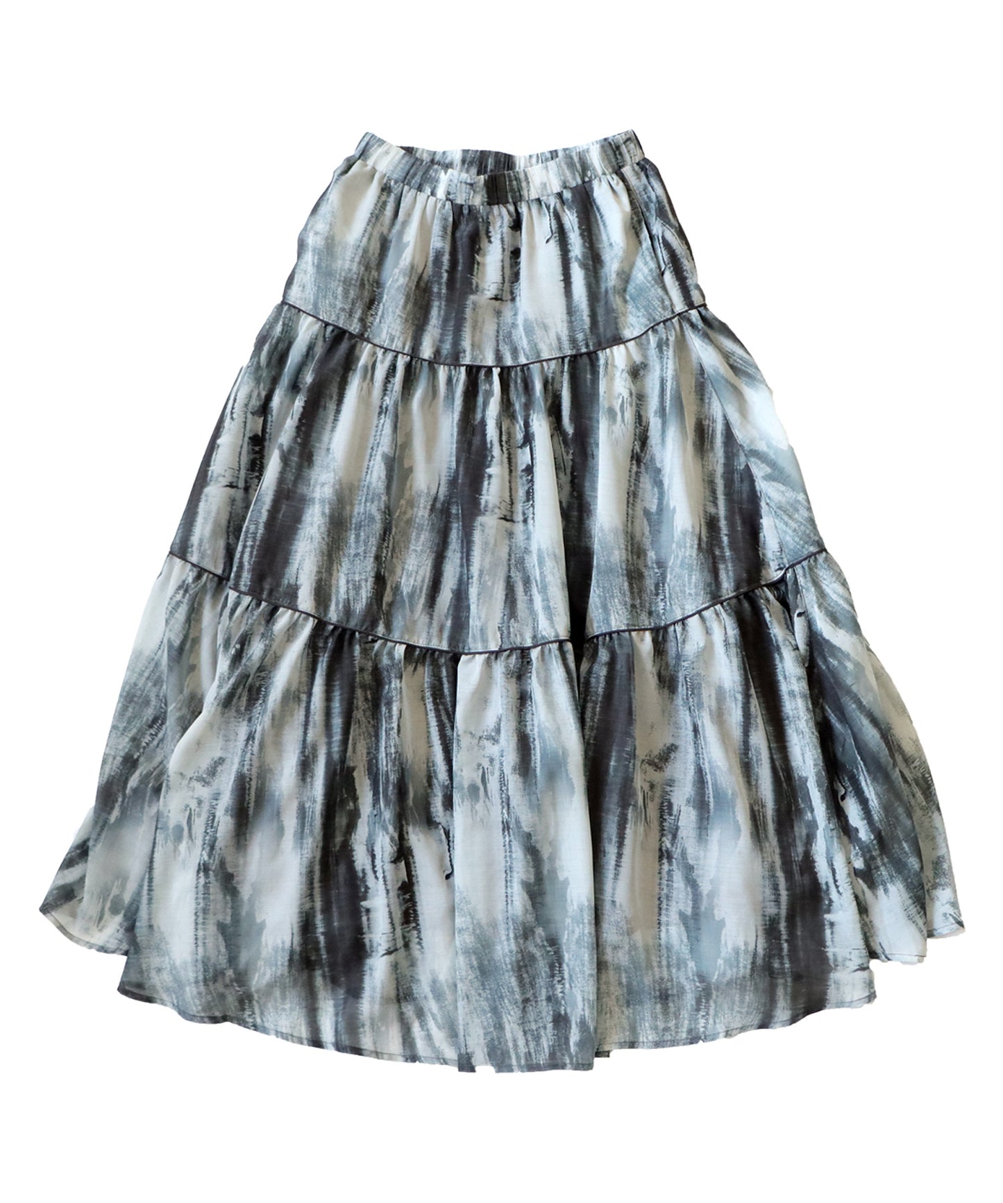 Nuance pattern tiered skirt Ladies