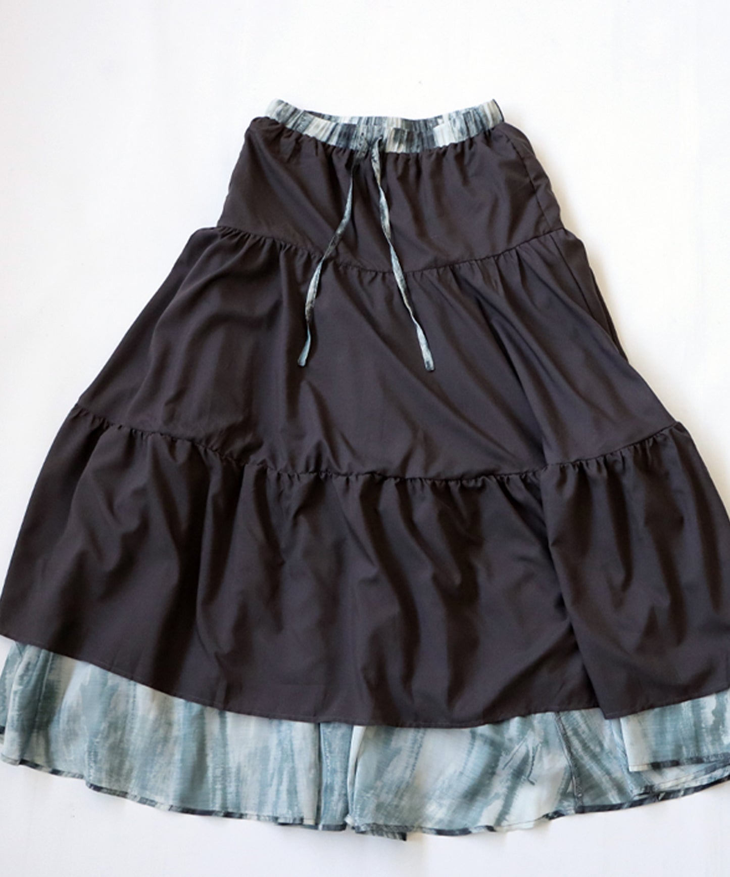 Nuance pattern tiered skirt Ladies