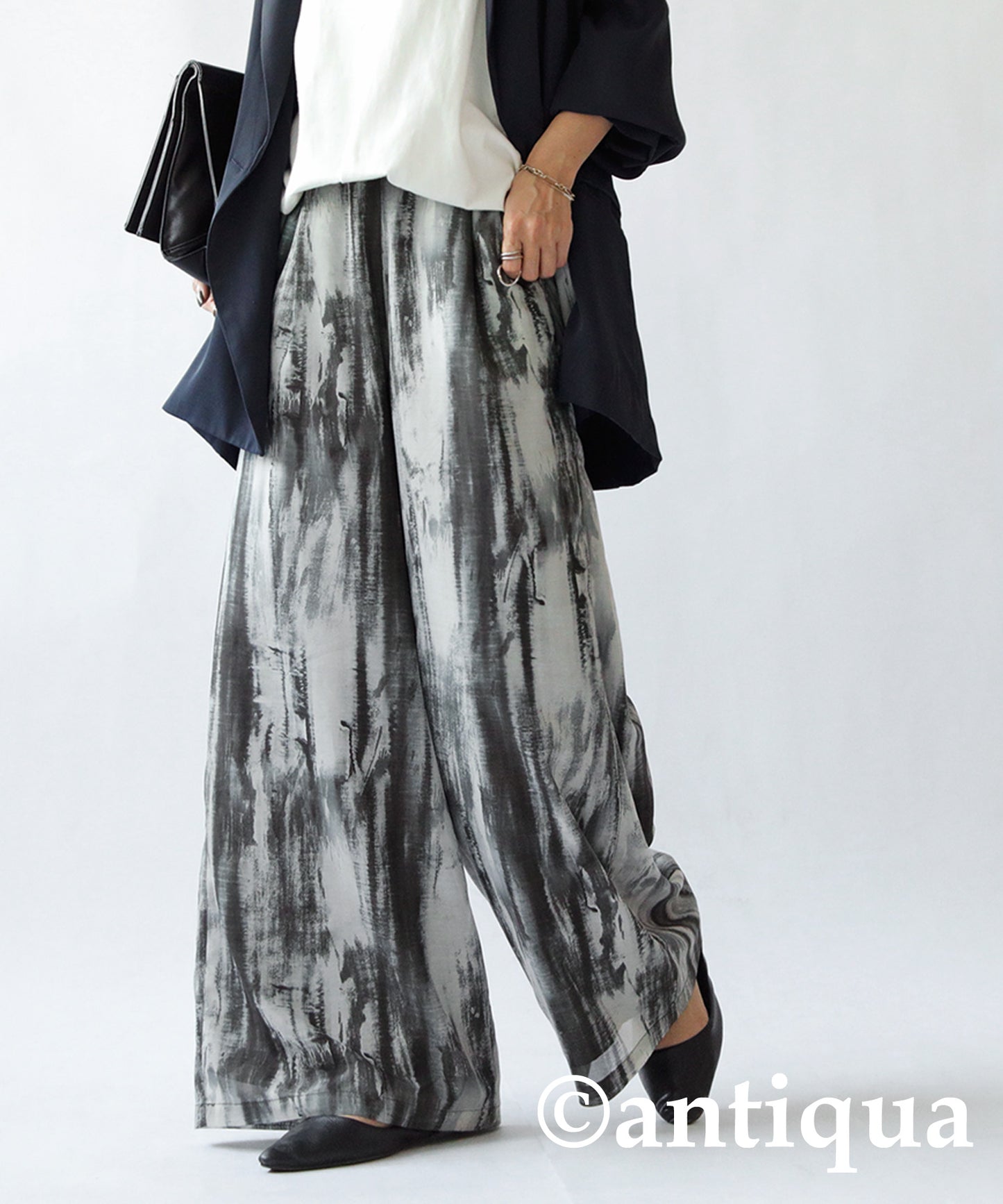 Pattern Wide Pants Ladies