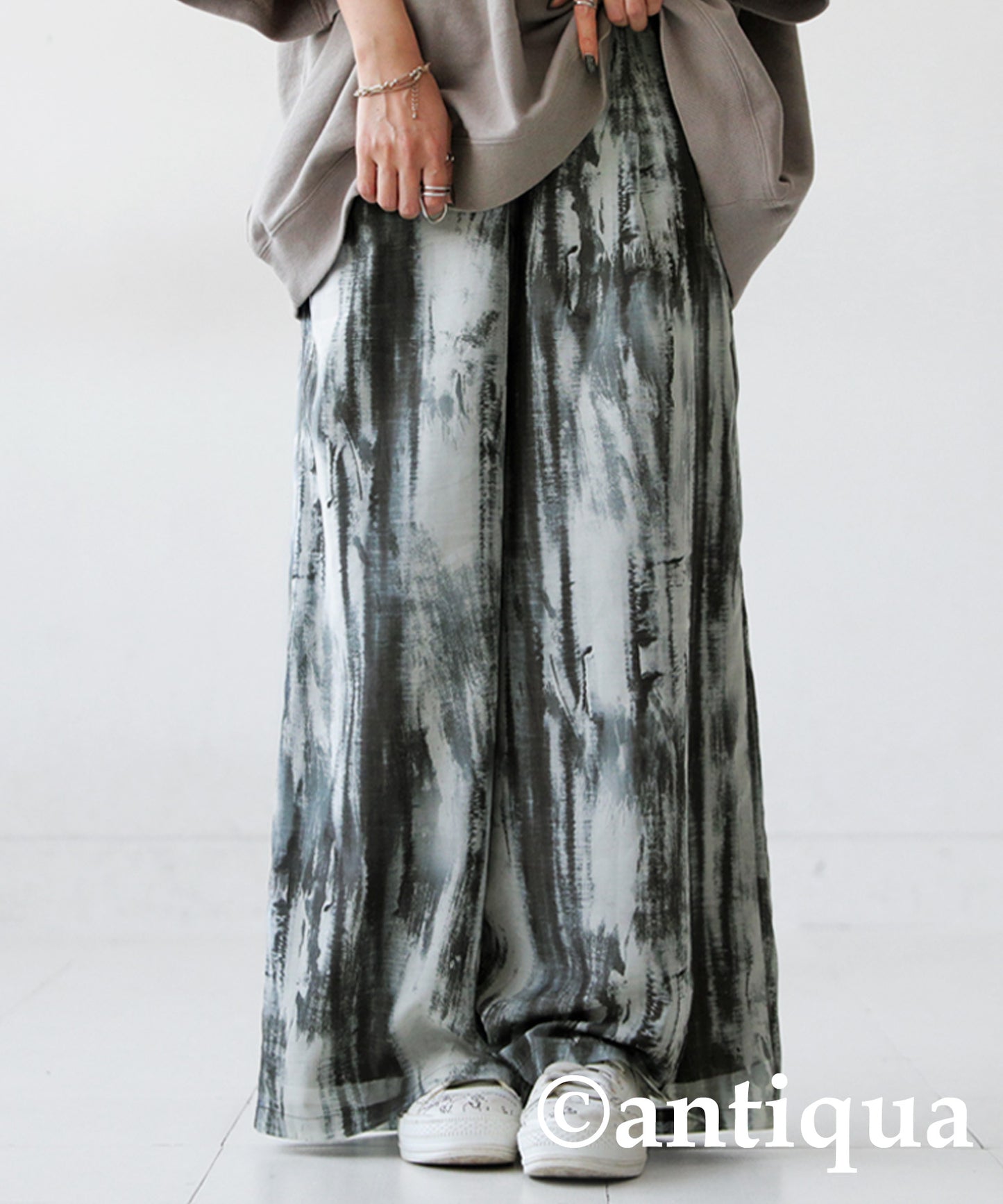 Pattern Wide Pants Ladies