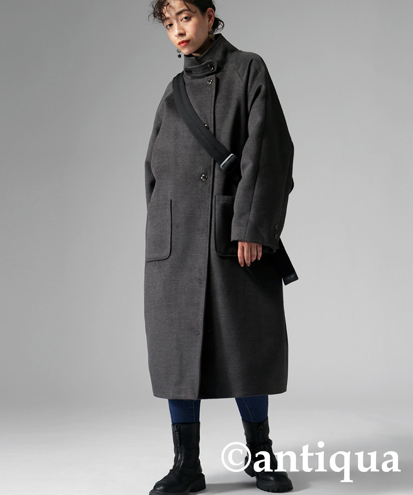 Stand collar Ladies coat outerwear